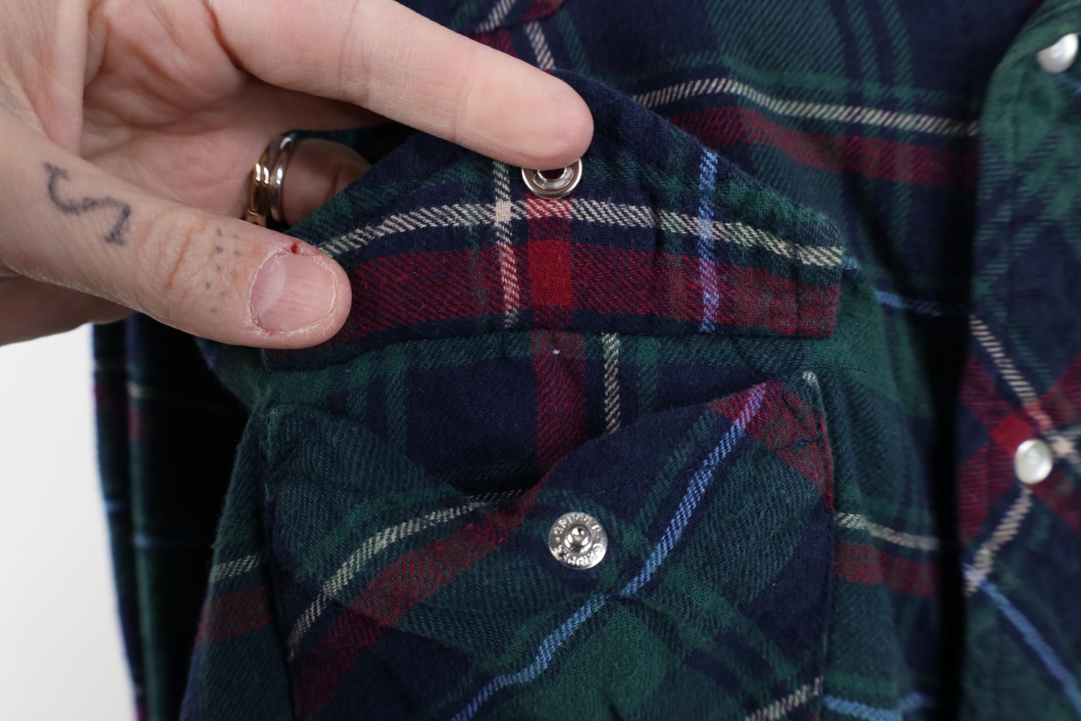 Wrangler Vintage 90s Wrangler Cowboy Rodeo Flannel Button Shirt Plaid Size US XL / EU 56 / 4 - 7 Thumbnail