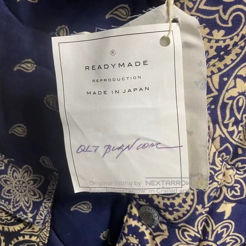 READYMADE Ready Made Blue Camellia Flower Full Print Logo Cotton Jac Size US S / EU 44-46 / 1 - 6 Thumbnail