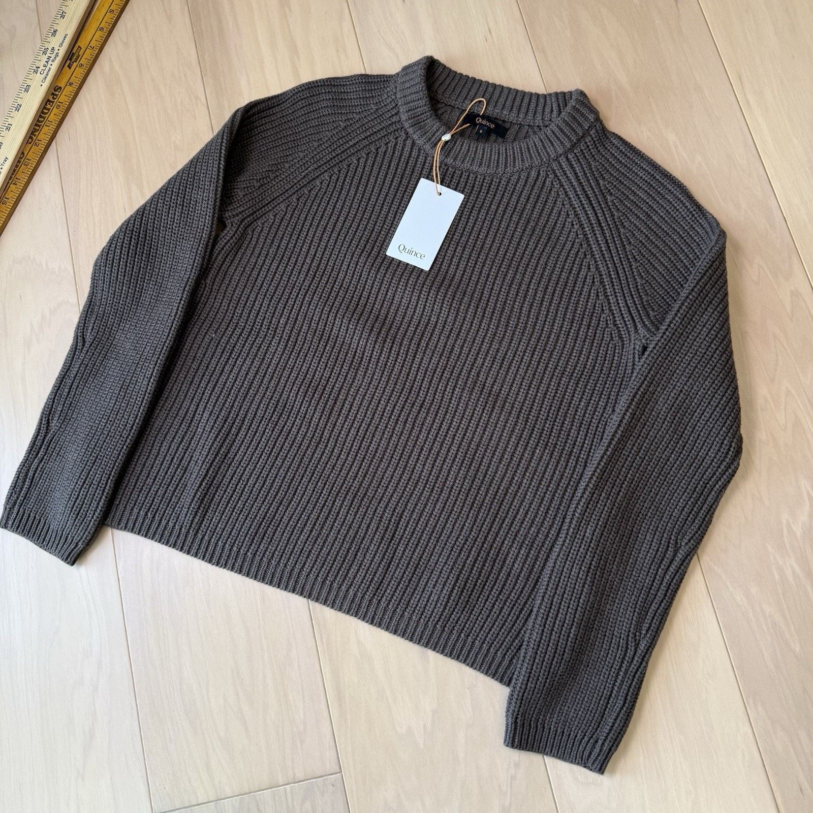 Quince Quince Fisherman Crew Sweater Women's Small Brown Organic Size S / US 4 / IT 40 - 11 Thumbnail