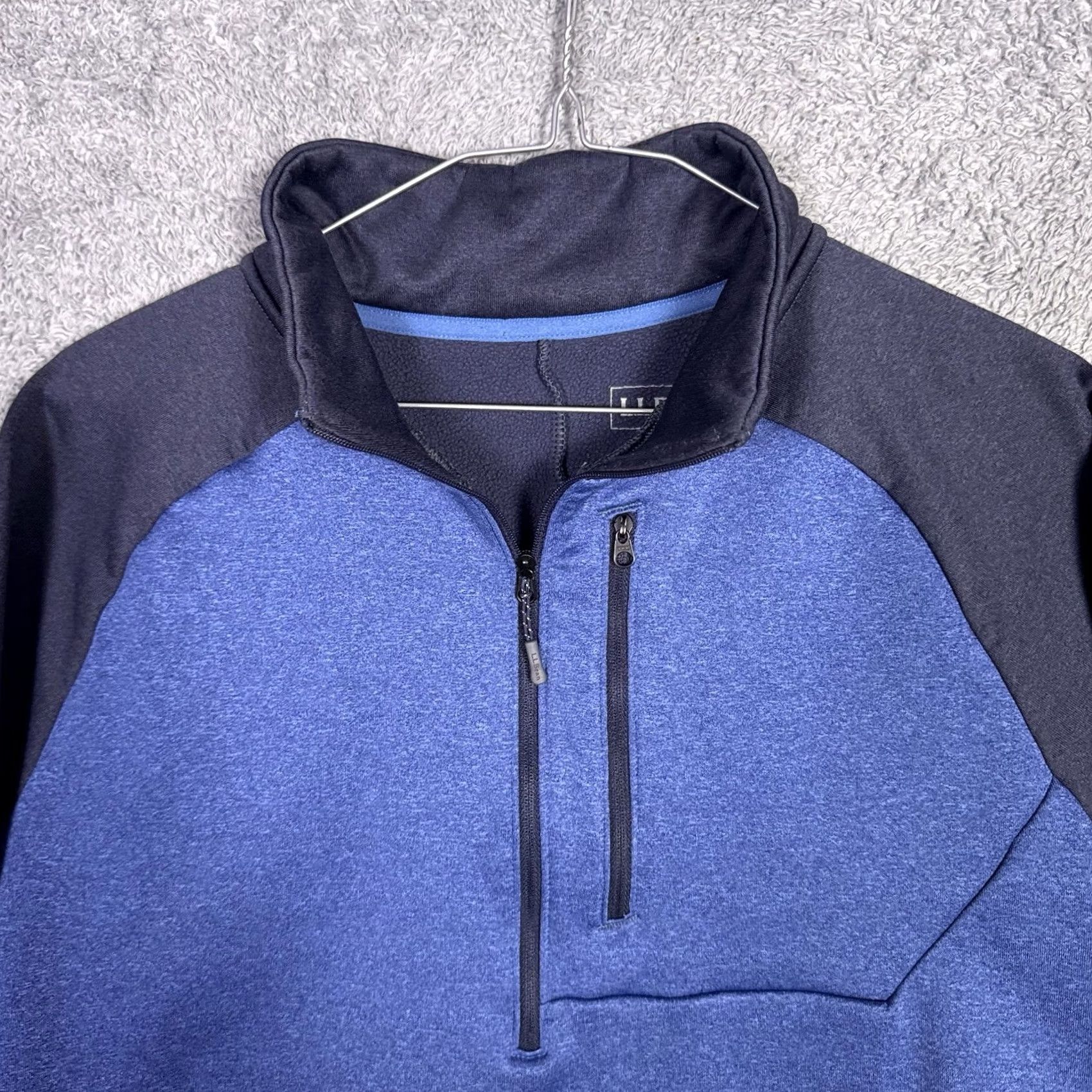 Vintage LL Bean Jacket Mens Large Tall LT Blue Fleece 1/2 Zip Pullover Size US L / EU 52-54 / 3 - 4 Thumbnail