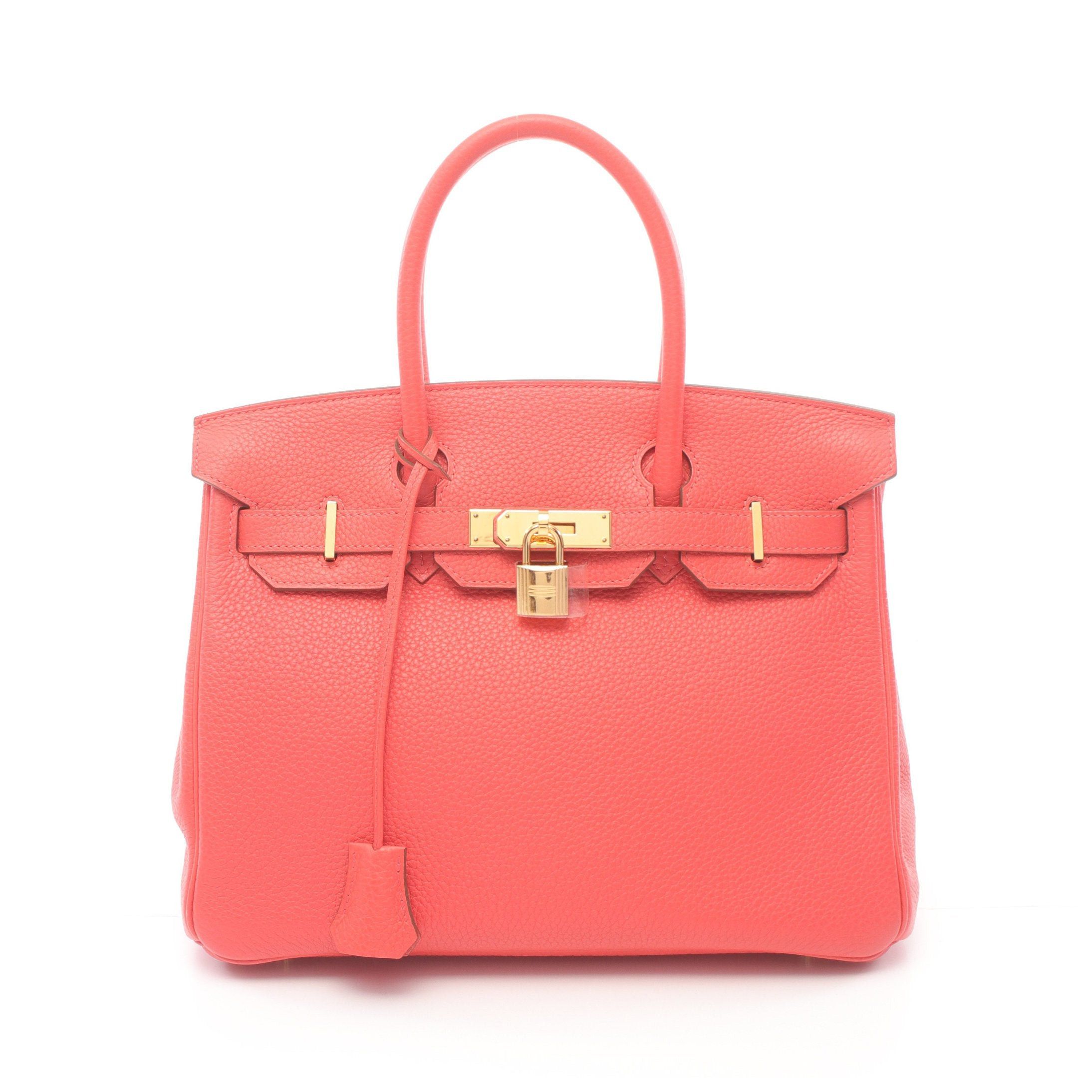 Hermes Hermes Birkin 30 Rose Jaipur Handbag Clemence Leather Coral Pink Gold Hardware □P Stamp Size ONE SIZE - 1 Thumbnail