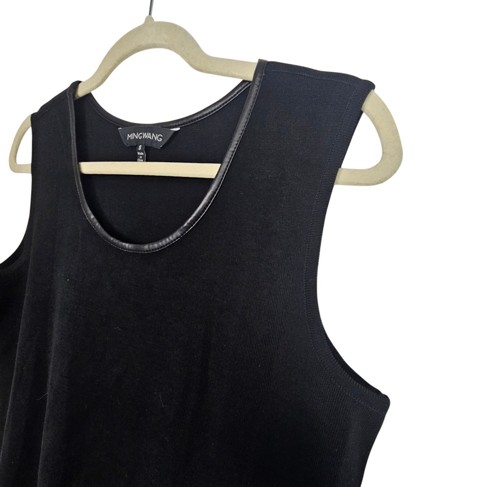 Golf Wang Ming Wang Womens Faux Leather Trim Knit Tank Size S Career Size S / US 4 / IT 40 - 4 Thumbnail
