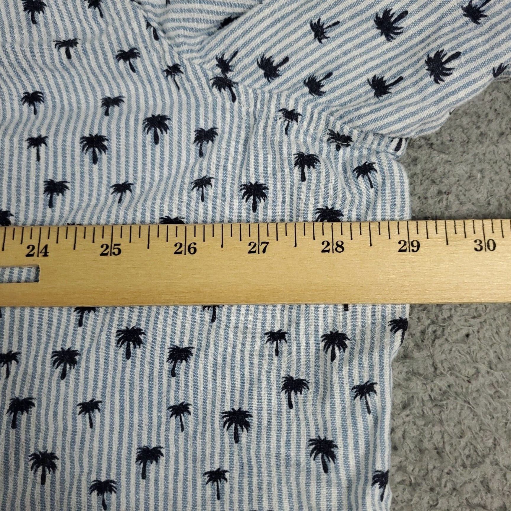Vintage Original Penguin Button-Up Shirt Mens 2XL Blue Striped Short Sleeve Casual Size US XXL / EU 58 / 5 - 5 Thumbnail