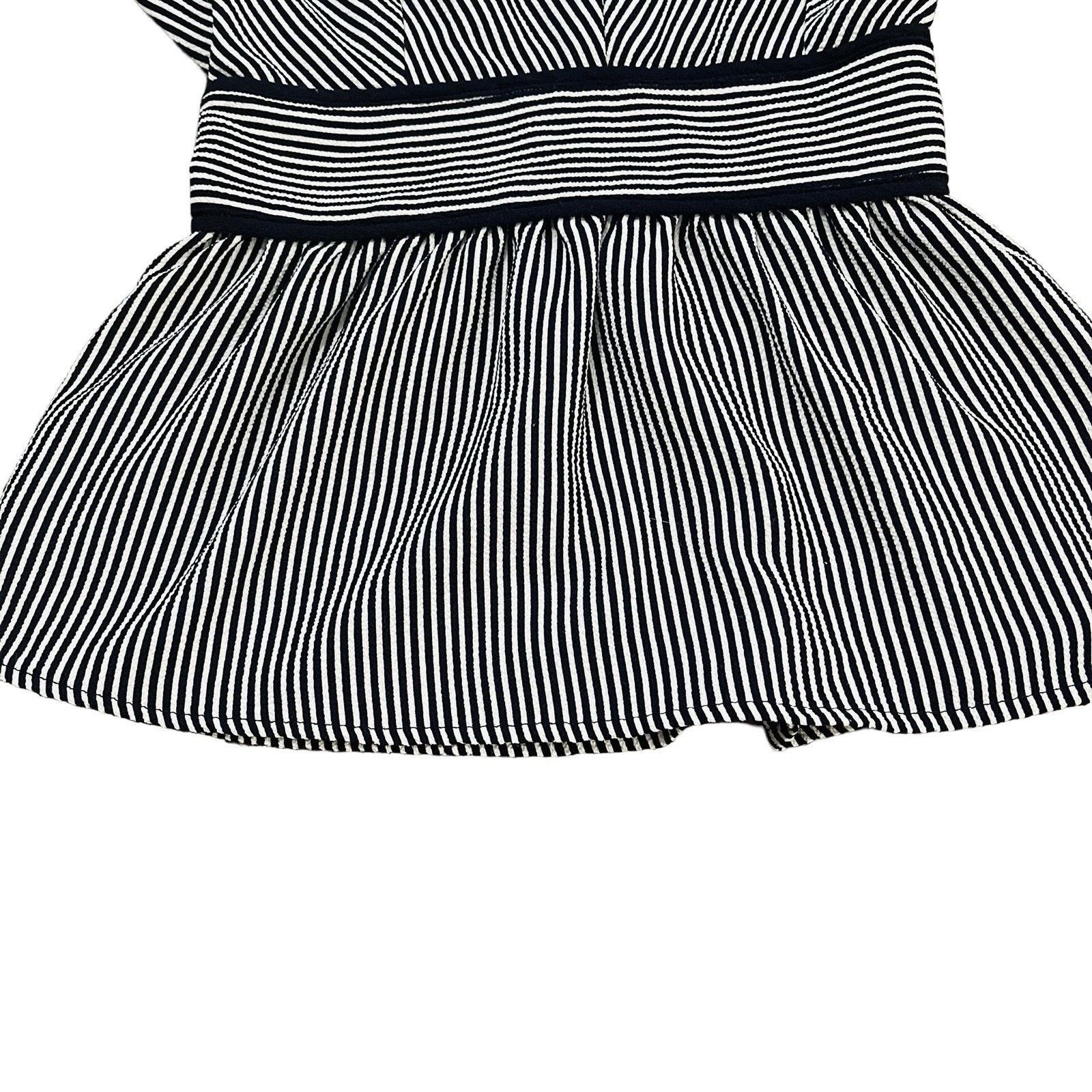 Other Monteau Navy Blue And White Stripped Peplum Blouse Small Size S / US 4 / IT 40 - 6 Thumbnail