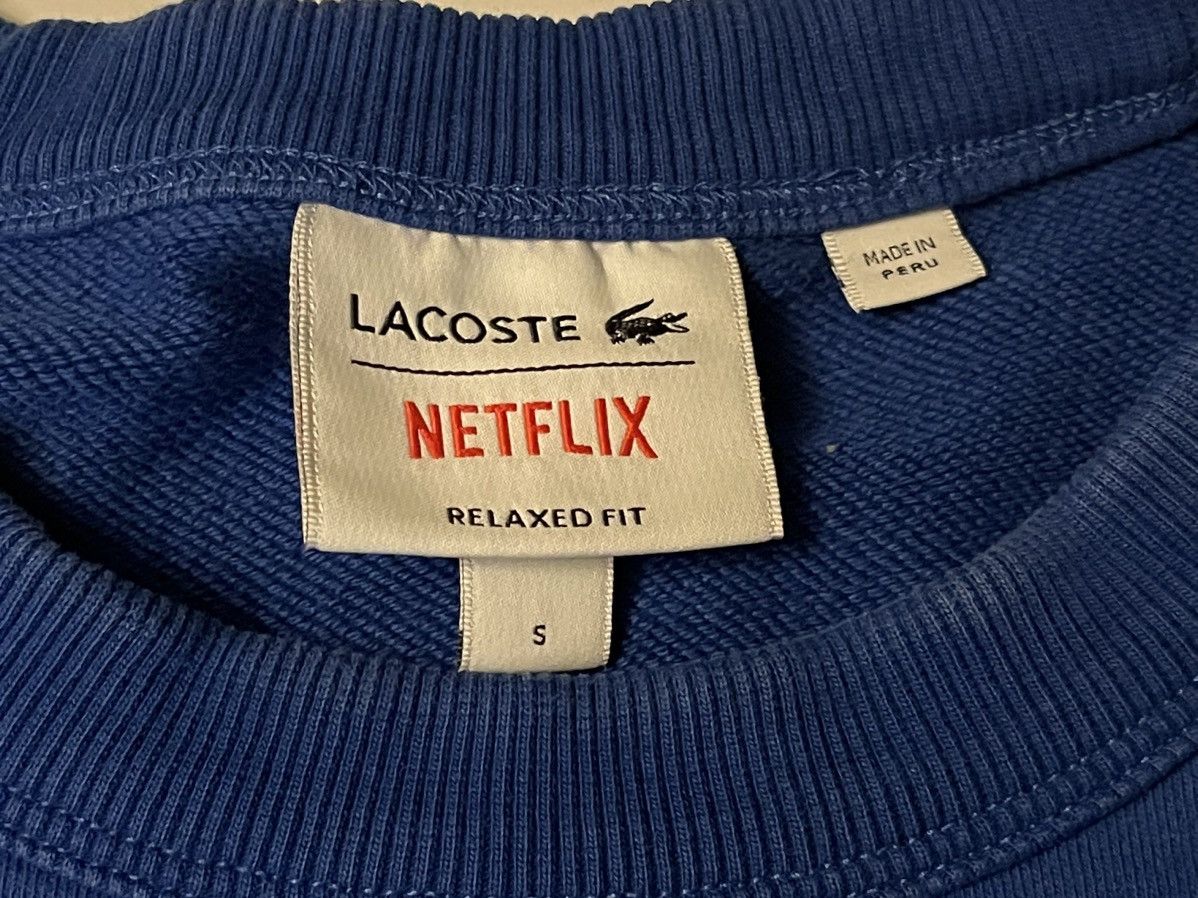 Lacoste LACOSTE Netflix Logo-Print Sweatshirt Men's Size Small Blue Size US S / EU 44-46 / 1 - 3 Thumbnail