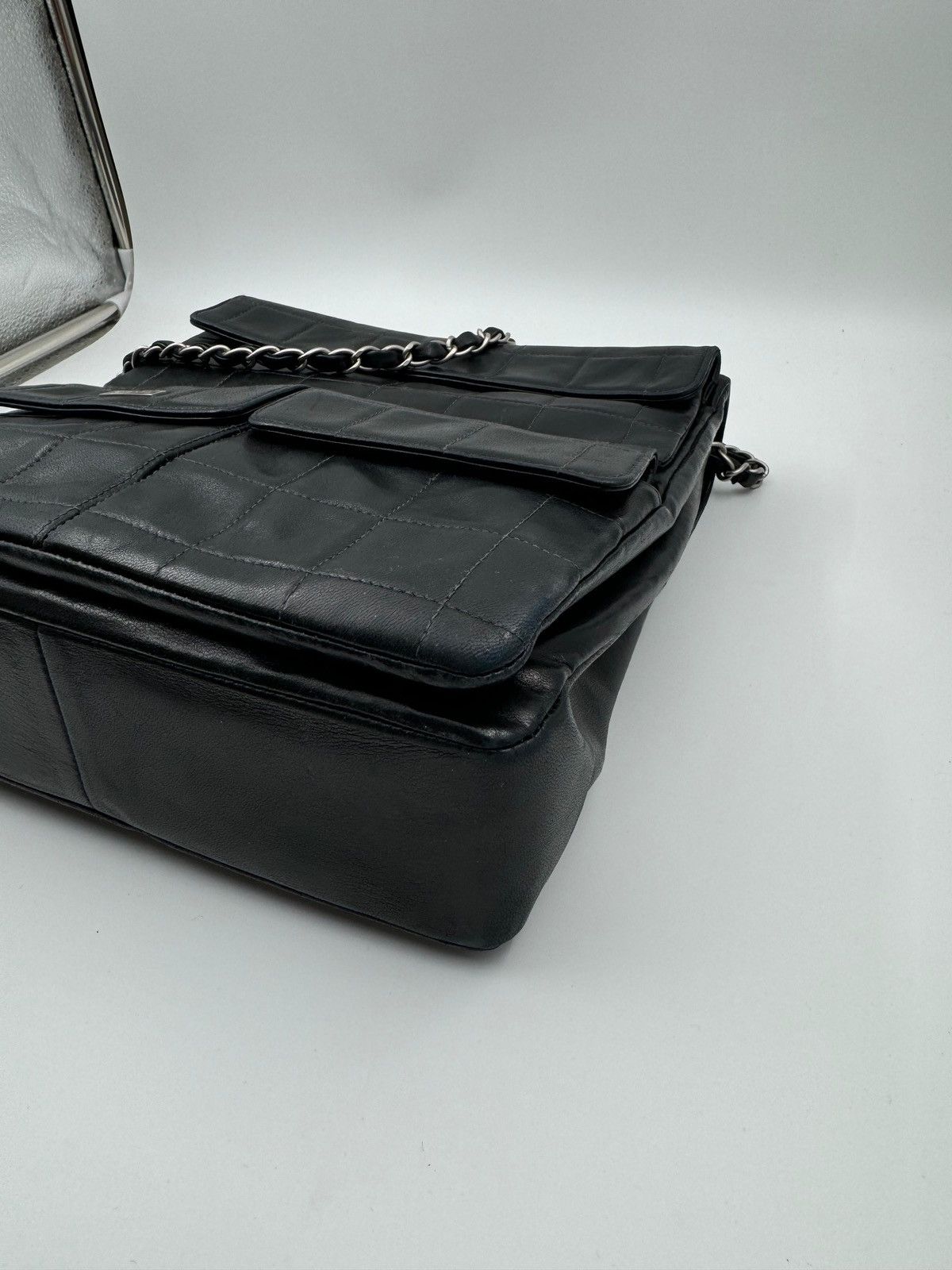 Chanel × Vintage CHANEL BLACK SQUARE QUILTED CHAIN SHOULDER BAG Size ONE SIZE - 3 Thumbnail