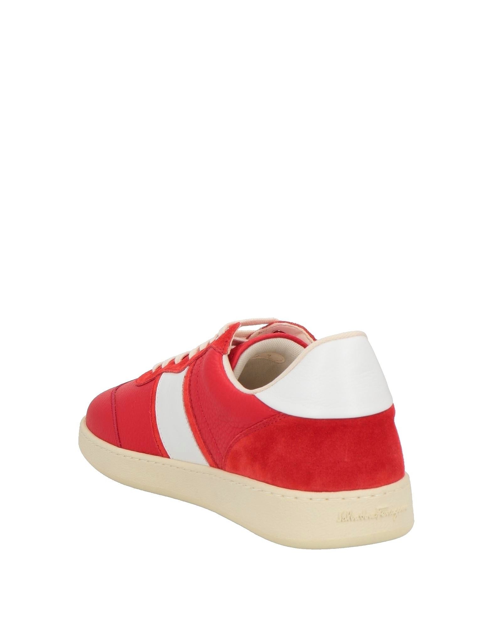 Salvatore Ferragamo o1s1rm0924 Achille Low-Top Sneakers in Red/White Size US 12.5 / EU 45-46 - 3 Thumbnail