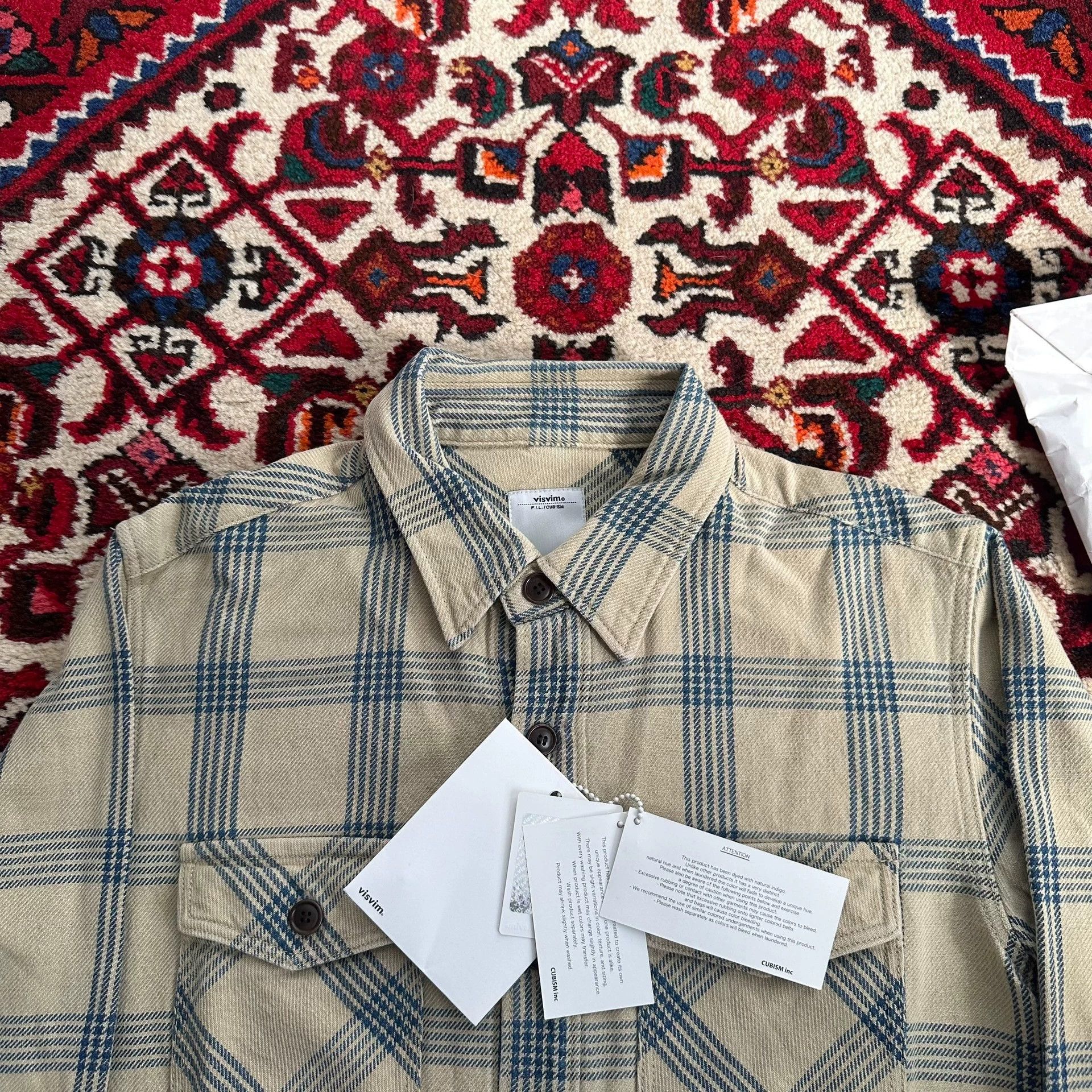 Visvim VISVIM 15ss BLACK ELK FLANNEL 1 INDIGO CHECK Size US S / EU 44-46 / 1 - 4 Thumbnail