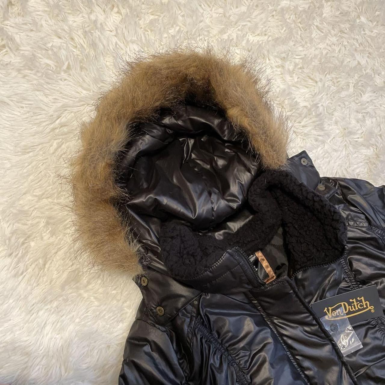 Von Dutch Vintage VON DUTCH Black Fur Hooded Jacket Size US L / EU 52-54 / 3 - 2 Thumbnail