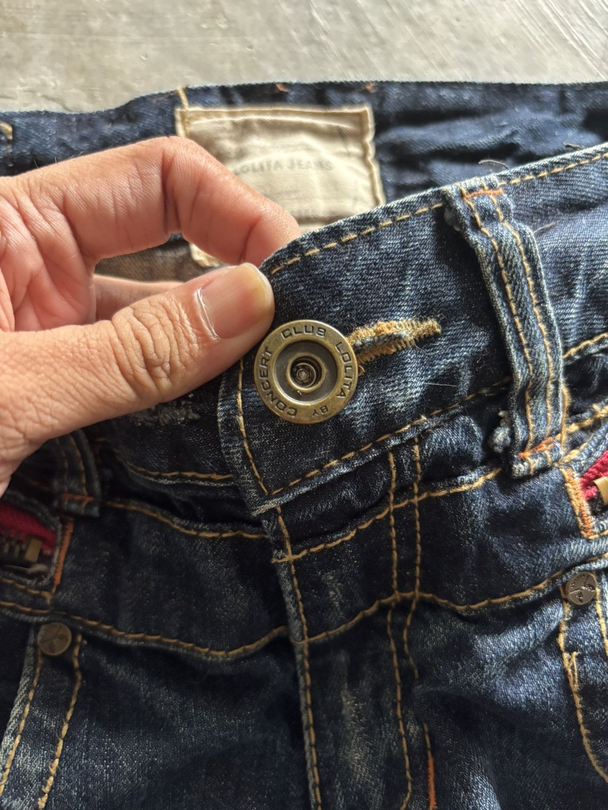 If Six Was Nine LOLITA distressed japanese washed whiskered punk grunge Size US 31 - 3 Thumbnail