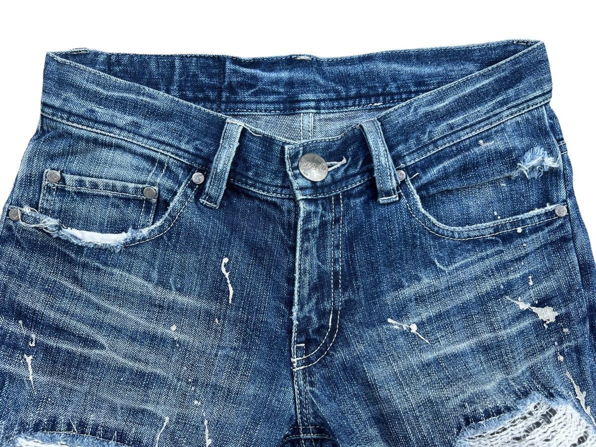 Japanese Brand Casva Distressed Straight Cut Thrash Denim Jeans 31x30 Size US 30 / EU 46 - 6 Thumbnail