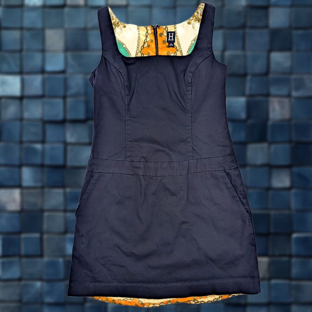 Tommy Hilfiger Tommy Hilfiger Navy Blue Sheath Dress Women 6 Equestrian Chain Lined Zip Back Size M / US 6-8 / IT 42-44 - 1 Thumbnail