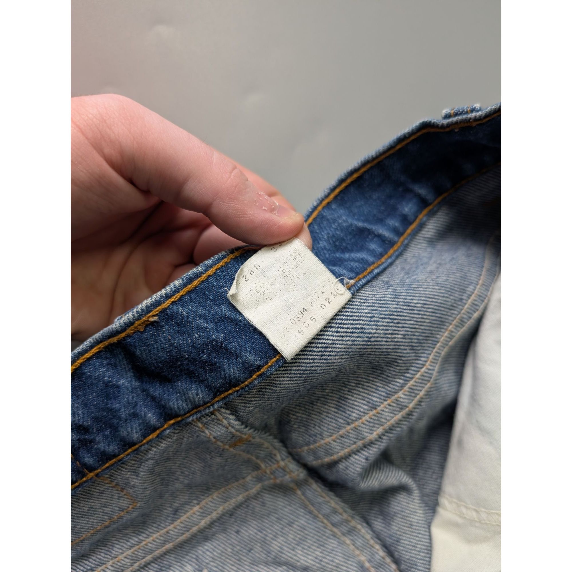 Levi's Levi's 505 Made In USA Orange Tab Indigo Denim Jeans (Y1074) Size US 34 / EU 50 - 9 Thumbnail