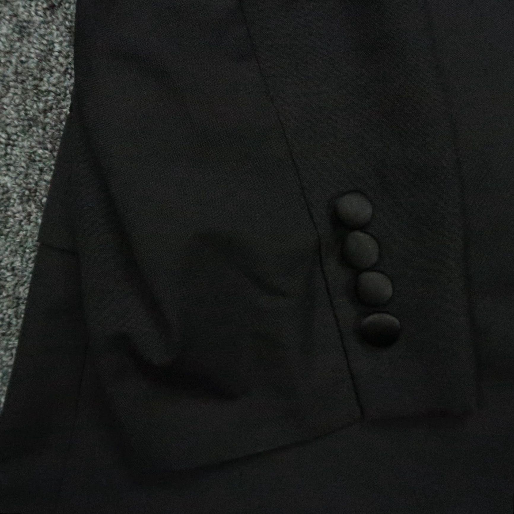 Brooks Brothers Brooks Brothers Blazer Mens 43R Black Tuxedo Wool Sport Coat Jacket Suit Size 46R - 3 Thumbnail