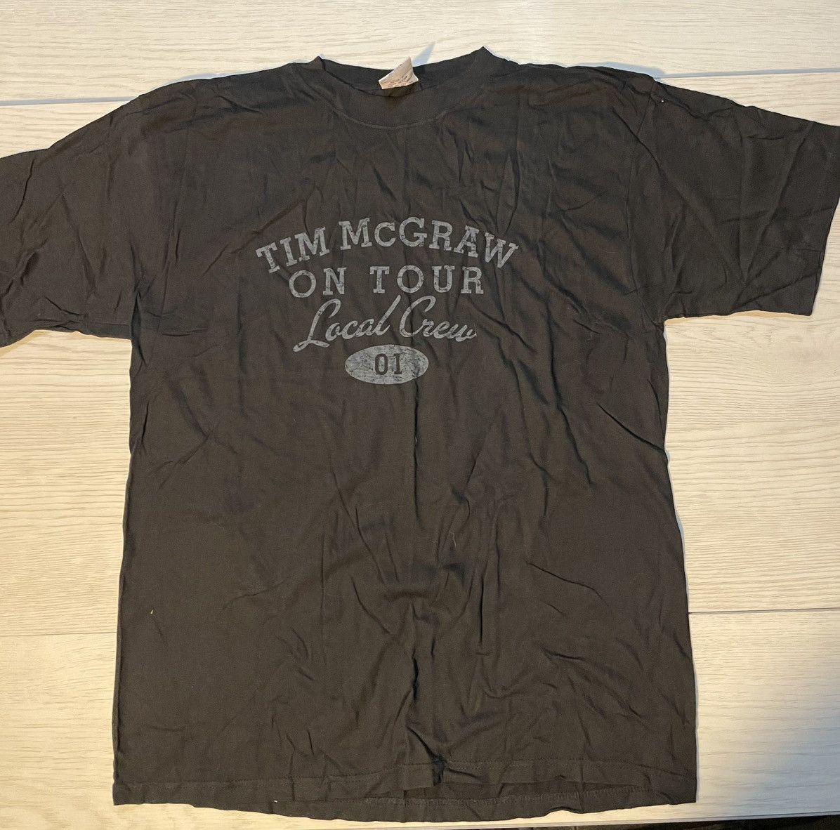 Vintage Tim Mcgraw Local Crew Shirt 2001 Vintage Faded Black Large Size US L / EU 52-54 / 3 - 1 Thumbnail