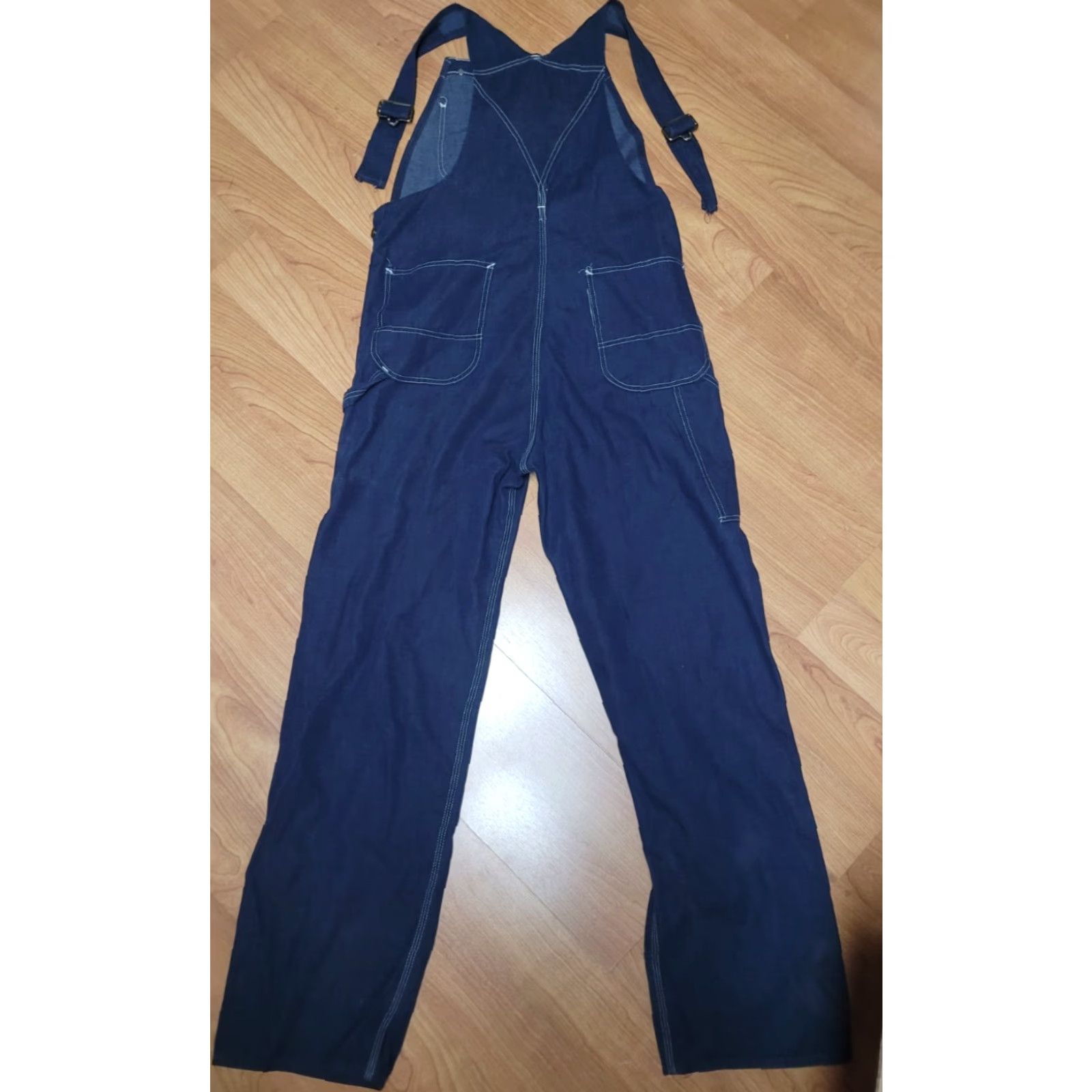 Sears VINTAGE Sears Overalls Mens 34X31 Blue Denim Dark Wash USA Carpenter Size US 35 - 4 Thumbnail