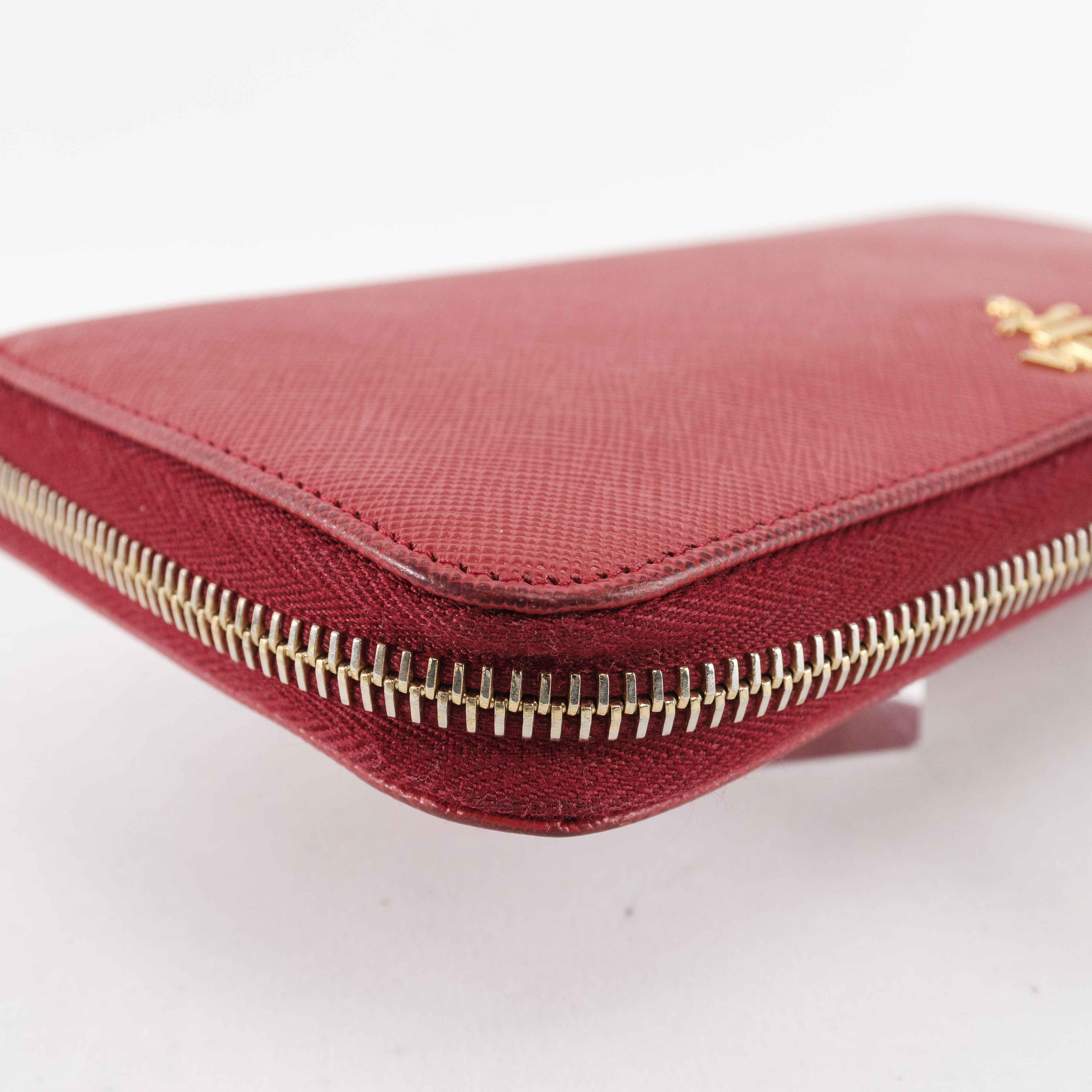 Prada Prada Saffiano Leather Zip Around Wallet Size ONE SIZE - 9 Thumbnail