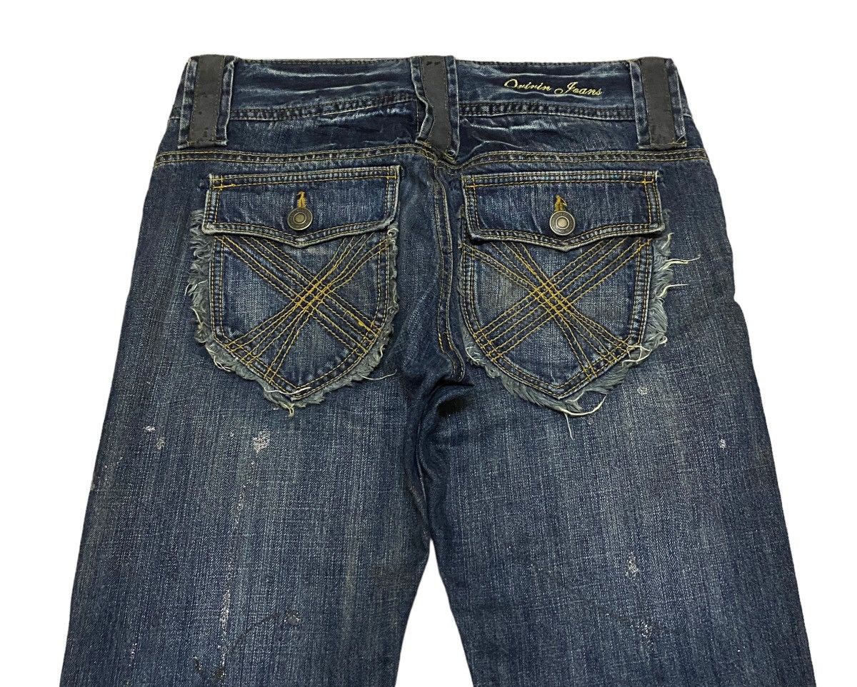 If Six Was Nine Rare Design Vintage Brand Oririn Studded Flared Jeans 1990s Size US 32 / EU 48 - 4 Thumbnail