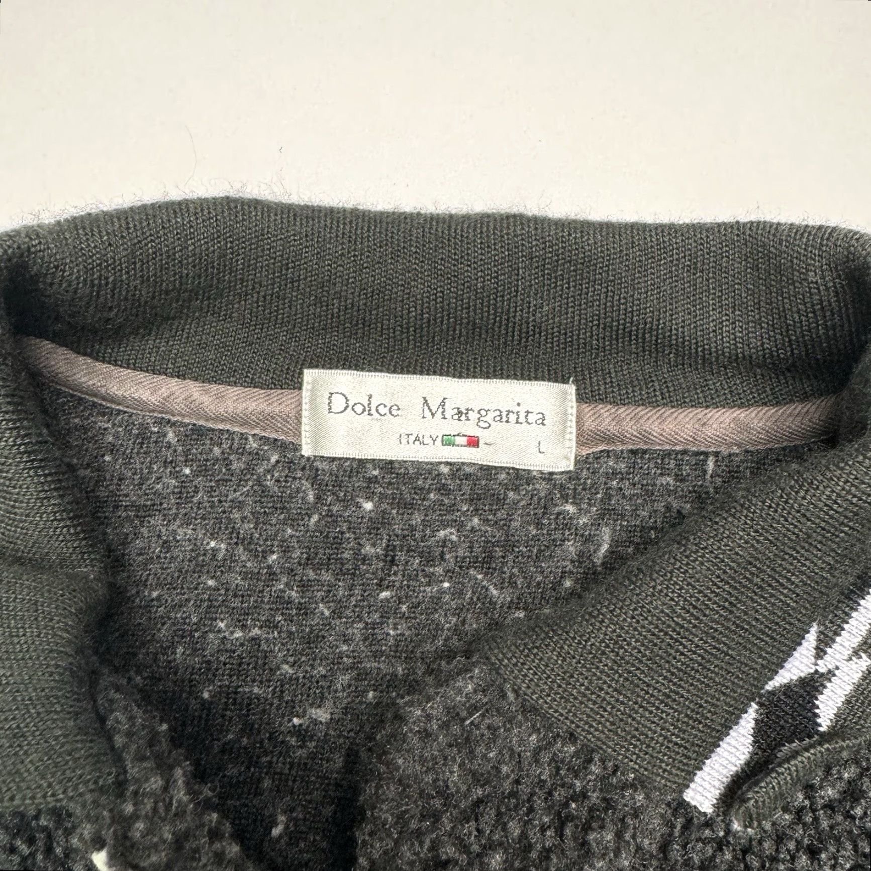 Vintage VINTAGE Dolce Margarita Sweater Long Sleeve Collared Fleece Gray 80s Made in Italy Men L Mens Size US L / EU 52-54 / 3 - 4 Thumbnail