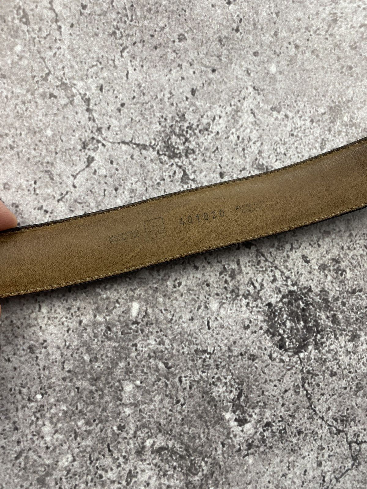 Moschino × Vintage Vintage Moschino gold label real leather belt rare luxury Size ONE SIZE - 8 Thumbnail