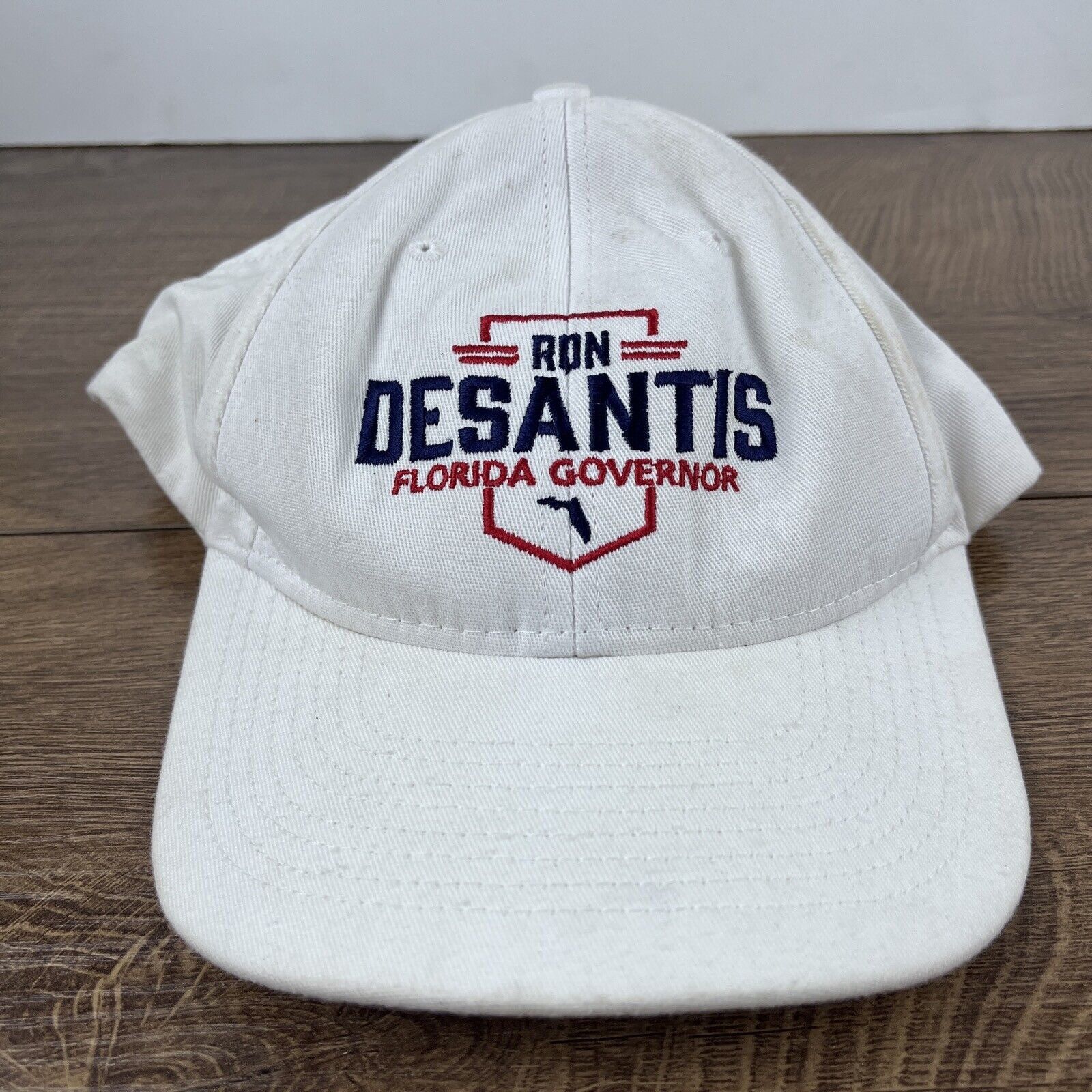 Other Ron Desantis Hat Florida Governor White Hat Adjustable Adult Size ONE SIZE - 3 Thumbnail