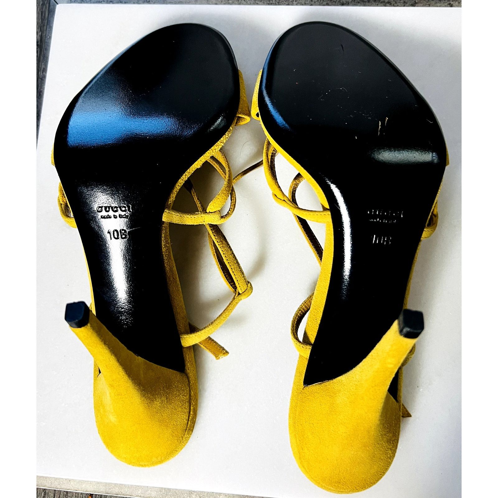 Gucci New Gucci Milady mustard yellow suede bamboo heels Sz 10 Size US 10 / IT 40 - 6 Thumbnail