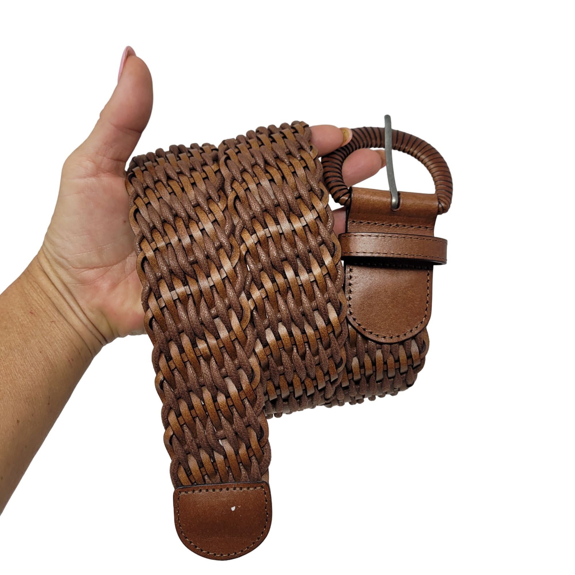 Vintage Vintage Braided Brown Belt 10 Unique Woven Braided Boho Cott Size ONE SIZE - 13 Thumbnail