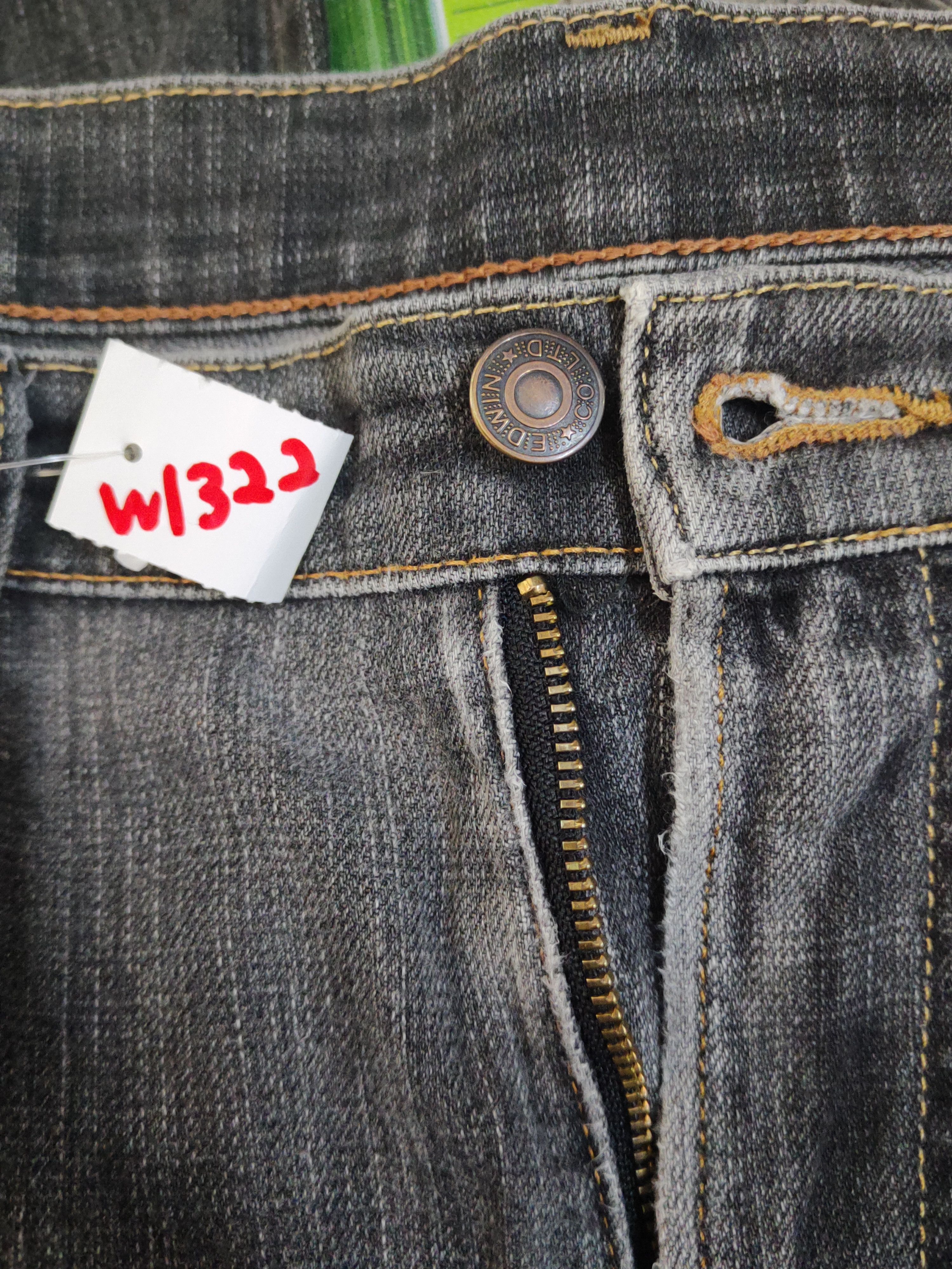 Edwin Edwin Black Distressed Ripped Jeans #W1322 Size US 35 - 17 Thumbnail
