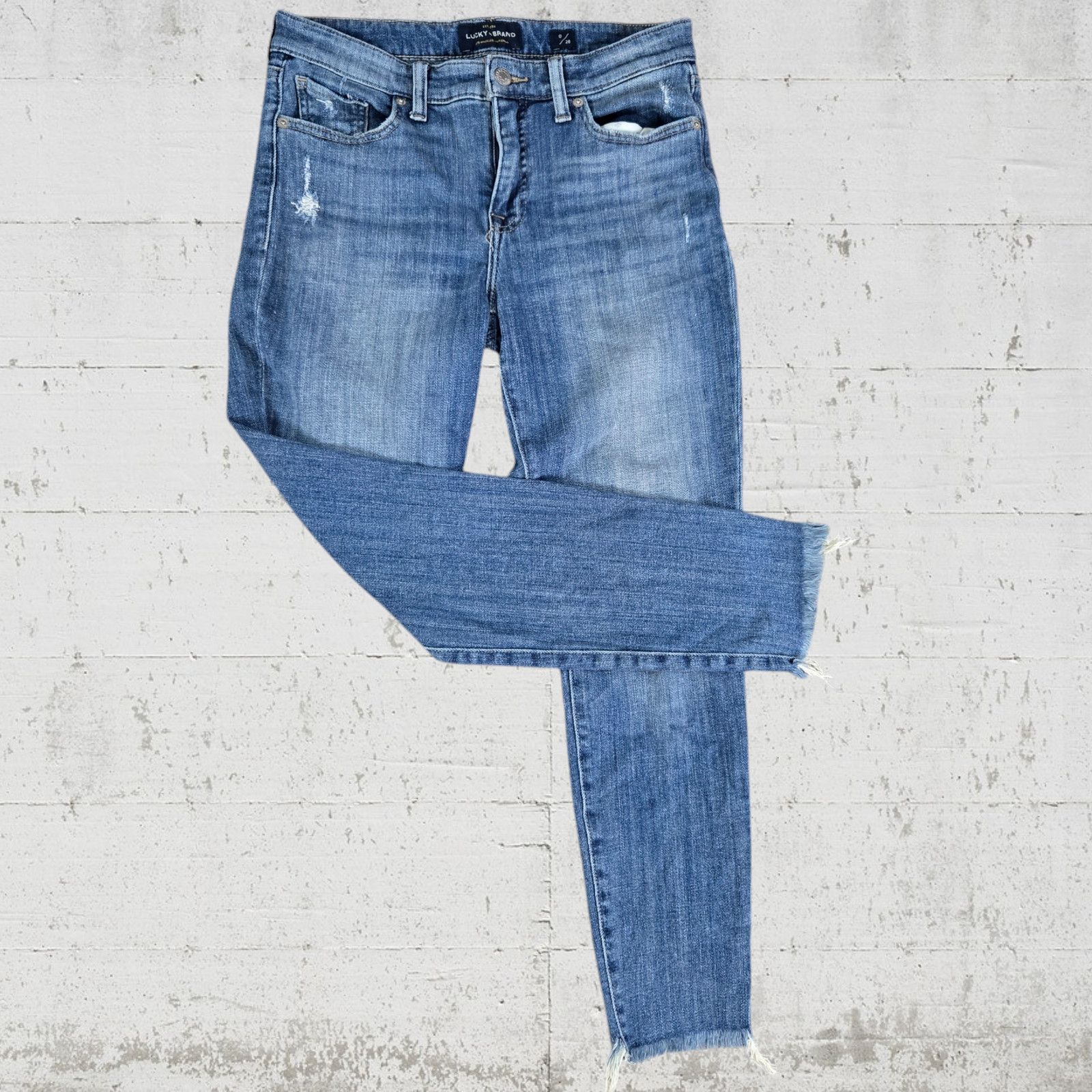 Lucky Brand Lucky Brand Medium Distressed Skinny Jeans Size 6 Size 28" / US 6 / IT 42 - 10 Thumbnail