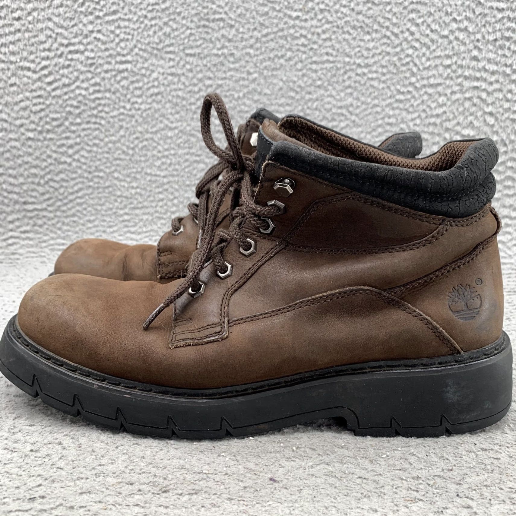 Timberland Timberland Leather Boot Men 10.5 Brown Steel Toe Safety Workwear Outdoor Utility Shoe (Mid-Calf) Mens Size US 10.5 / EU 43-44 - 4 Thumbnail