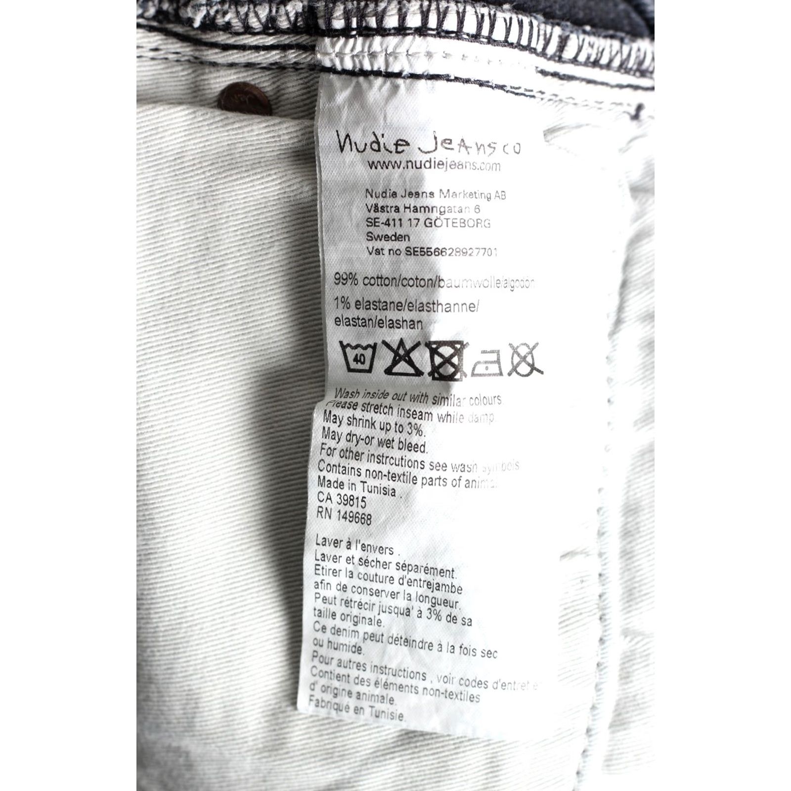 Nudie Jeans NUDIE JEANS Lean Dean Hidden Ink Stretch Jeans Men 30/32 Slim Tapered Denim Blue 5-Pocket Rise Mid Waist 30 32 L32 Size US 30 / EU 46 - 8 Thumbnail