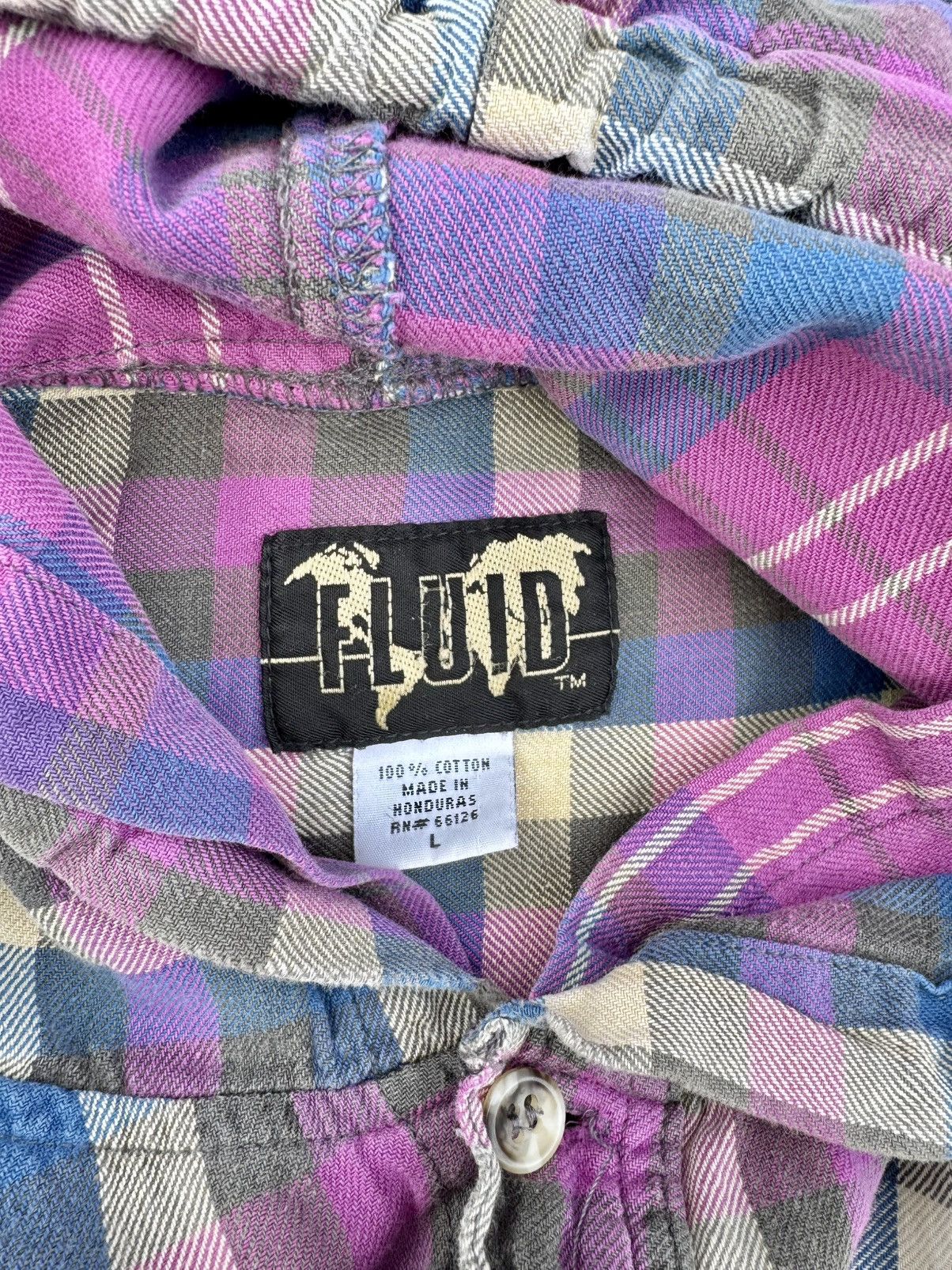 Lil Yachty × Vintage Vintage 90’s Retro Plaid Double Hood Flannel Hoodie Shirt Size US L / EU 52-54 / 3 - 5 Thumbnail
