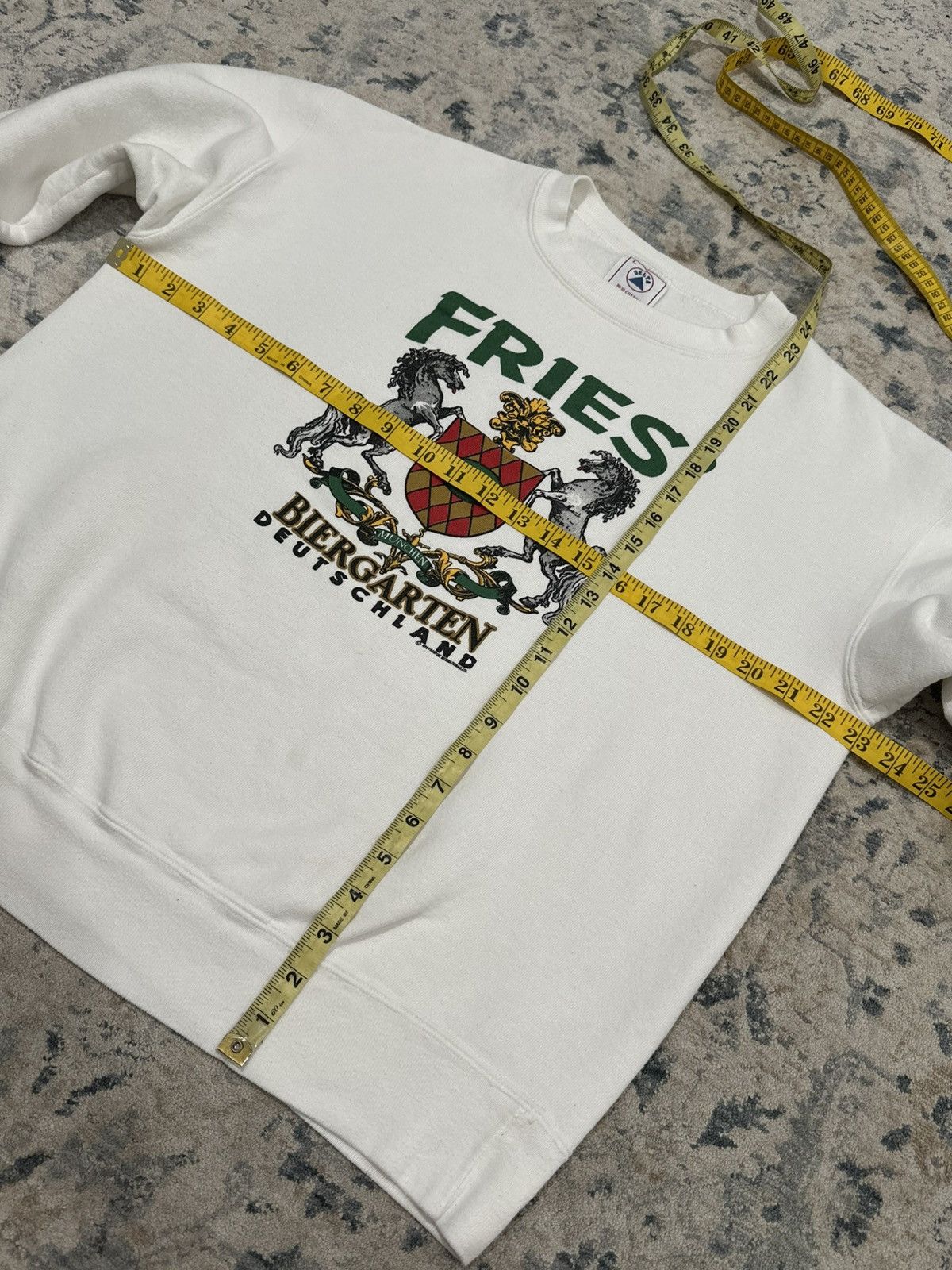 Delta Vintage 90s German Beer Crewneck Fries BiergartenDeutschland Size US L / EU 52-54 / 3 - 4 Thumbnail
