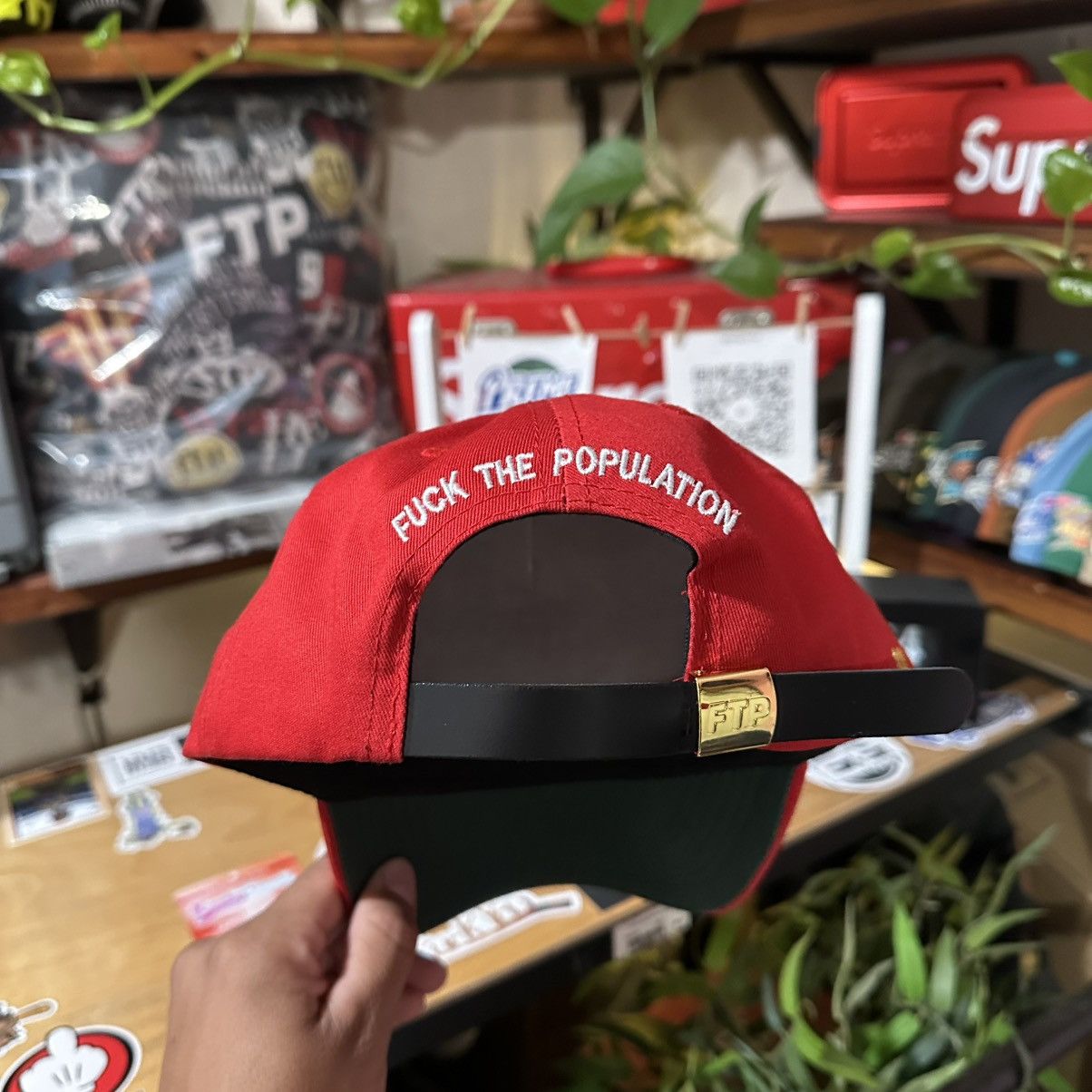 Fuck The Population Ftp arch logo hat red Size ONE SIZE - 3 Thumbnail
