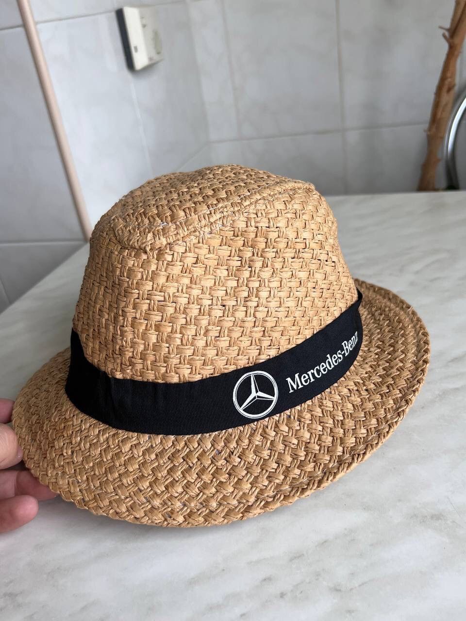 Mercedes-Benz × Vintage Official Vintage Mercedes Benz Straw Bucket Hat Daimler AG Size ONE SIZE - 10 Thumbnail