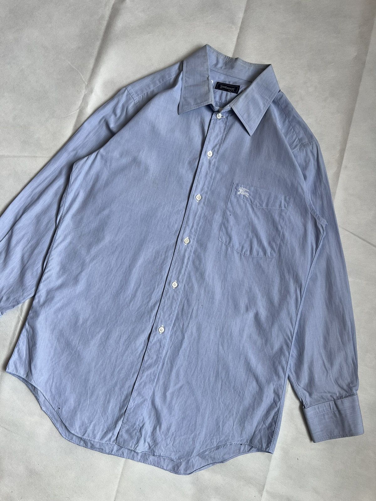 Burberry Burberrys Plain Button Up Dress Shirt Size US M / EU 48-50 / 2 - 2 Thumbnail