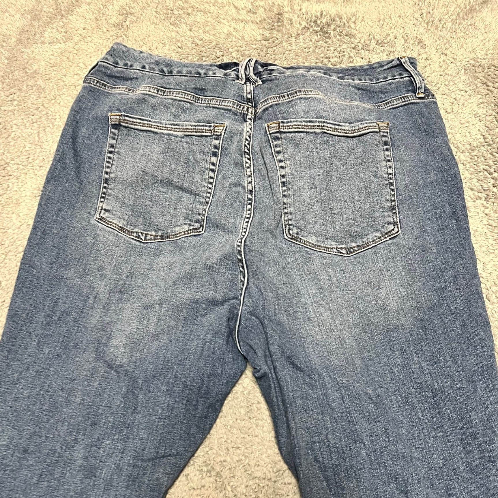 Good American VINTAGE Good American Jeans Womens 18 (36x26) Good Legs Skinny Distressed Cropped Ladies Womens Jeans Skinny Distressed Cropped 18 Blue Modern Size 40" / US 18 - 3 Thumbnail