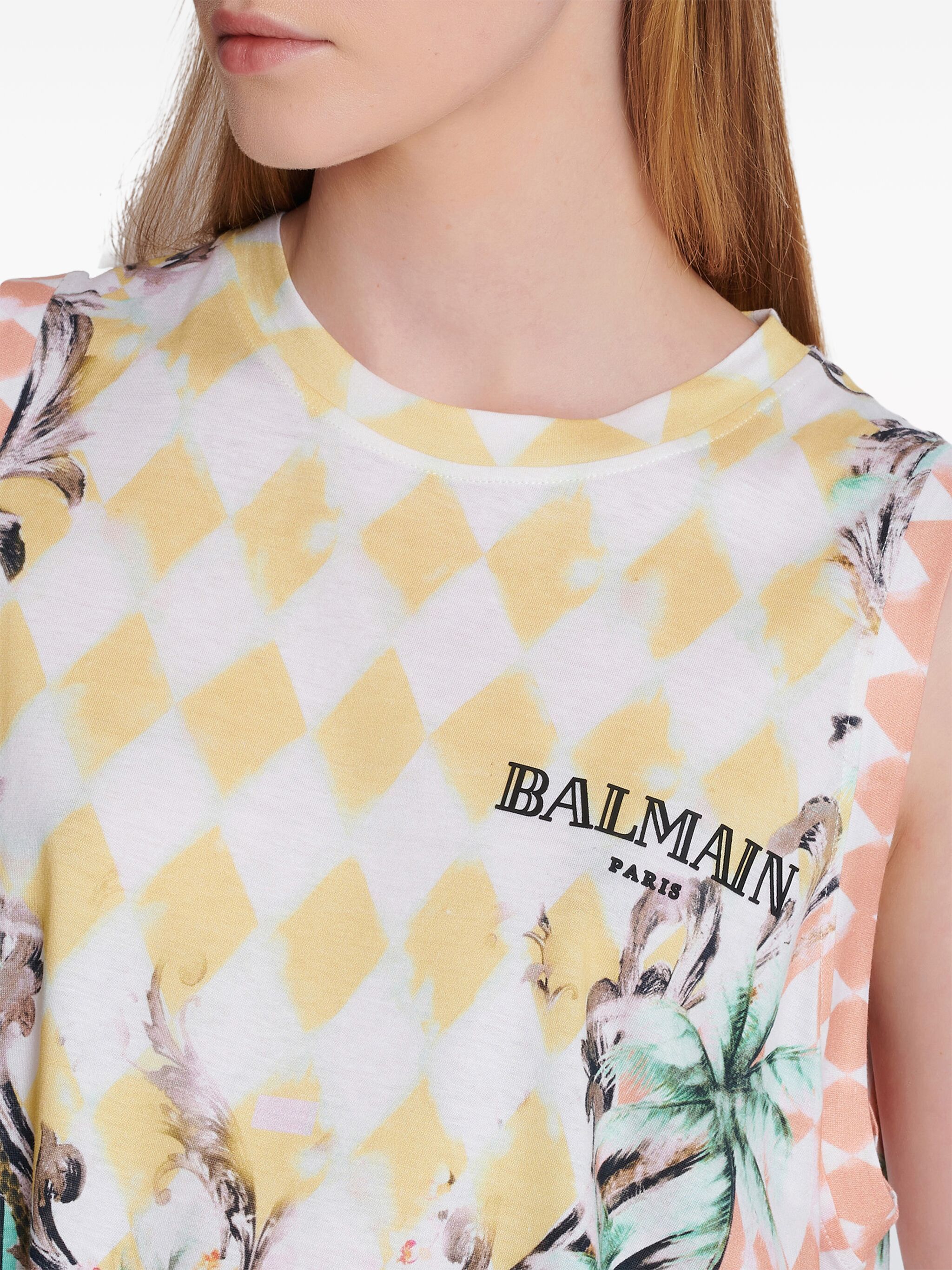 Balmain o1s1wg110125 Print Tank Top in Multicolor Size S / US 4 / IT 40 - 6 Thumbnail