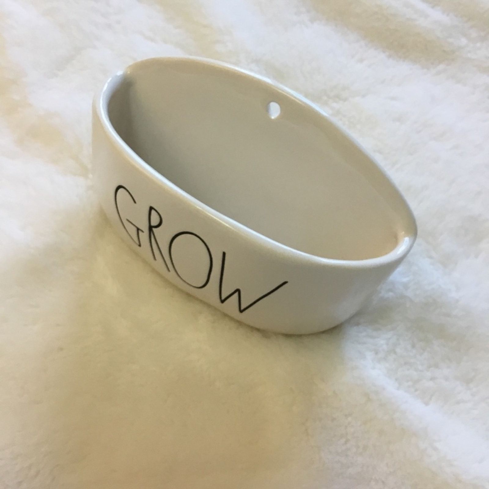 Other Rae Dunn White "GROW" Hanging Wall Planter Size ONE SIZE - 4 Thumbnail