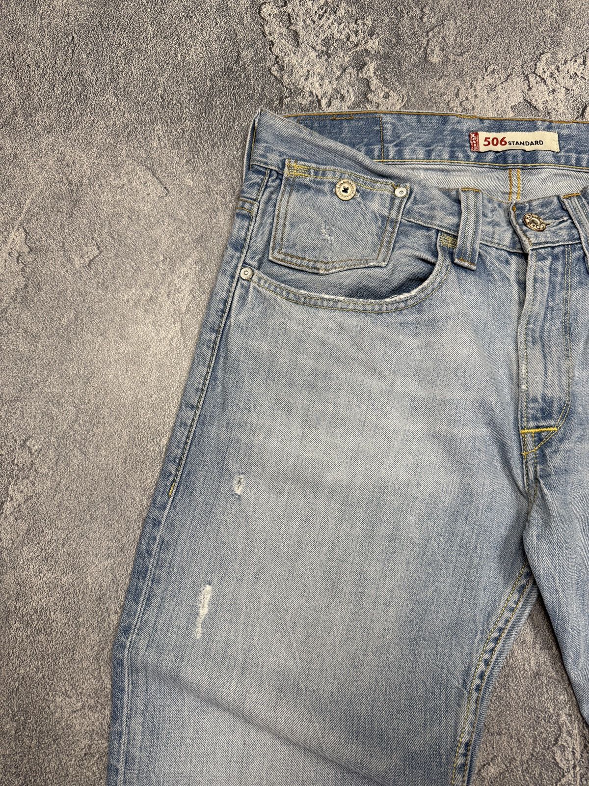 Levi's Vintage Levis 506 Orange Tab Blue Denim Jeans Size 34x34 Size US 34 / EU 50 - 4 Thumbnail