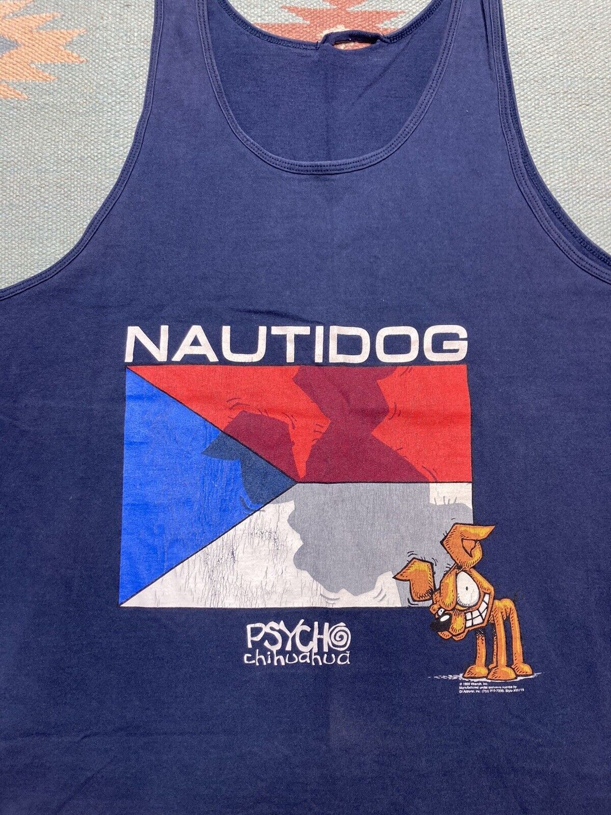 Vintage psycho chihuahua shirt tank 1998 y2k nautica parody dog XL Size US XL / EU 56 / 4 - 2 Thumbnail