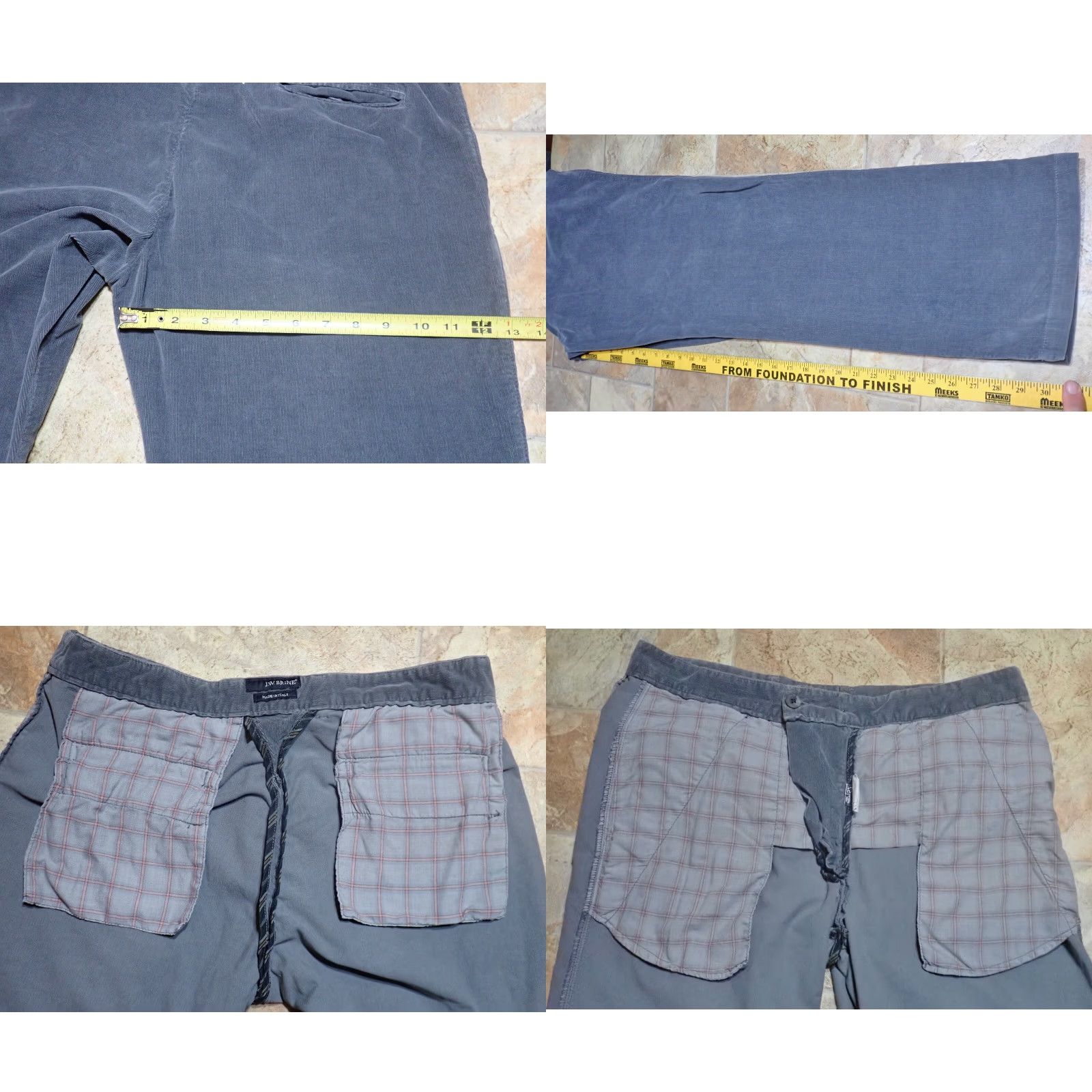 J.W. Brine J.W. Brine Chinos Corduroy Pants Casual Gray Cotton Italy Made 36x30 5-Pocket Vintage Mens Size US 36 / EU 52 - 9 Thumbnail