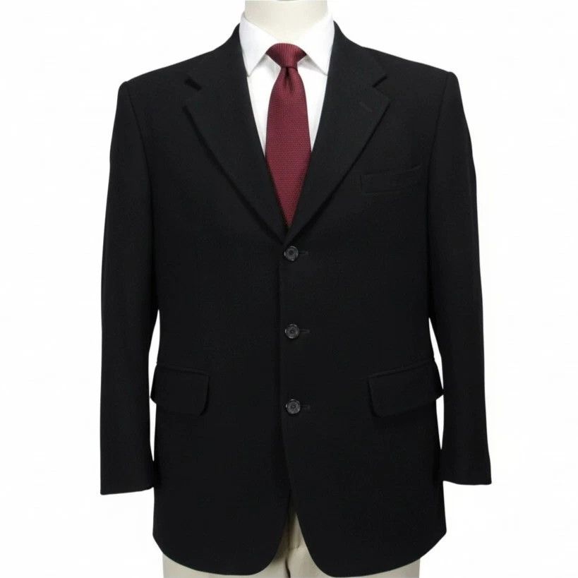 Oscar De La Renta Oscar de la Renta Cashmere Blend Blazer Black 42R Size 42R - 1 Thumbnail