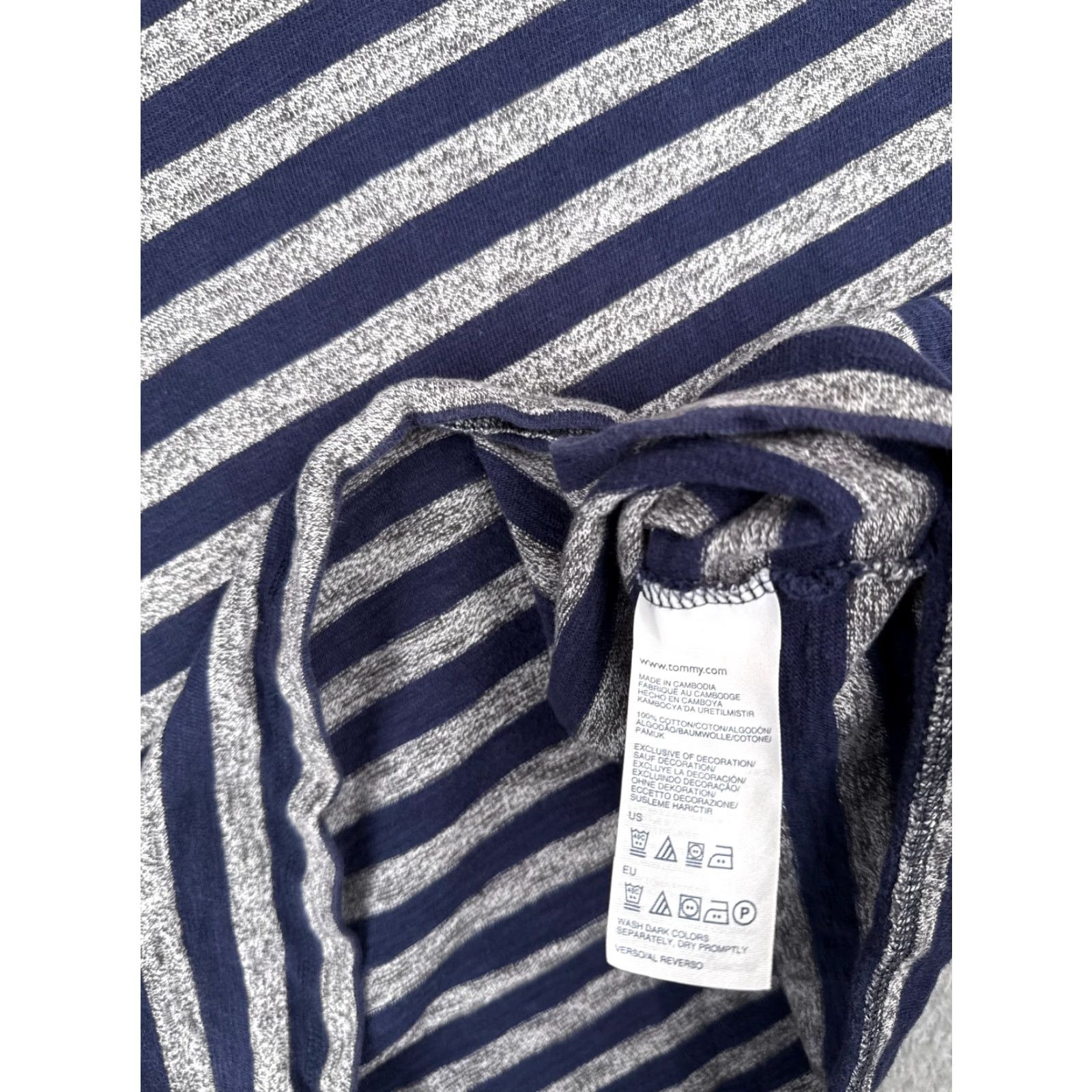 Tommy Hilfiger Tommy Hilfiger Shirt Women 2XL Blue Stripe Long Sleeve Crew Neck Cotton Size XXL / US 16-18 / IT 52-54 - 7 Thumbnail