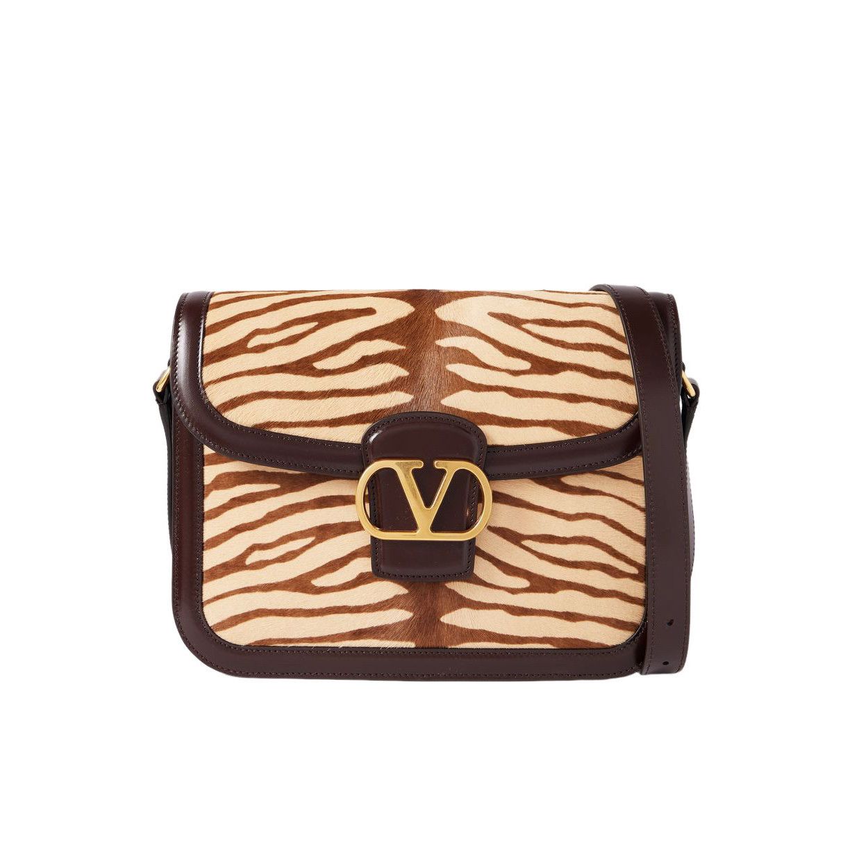 Valentino VALENTINO GARAVANI 9To5 $4490 Brown Animalier Effect Shoulde Size ONE SIZE - 1 Thumbnail