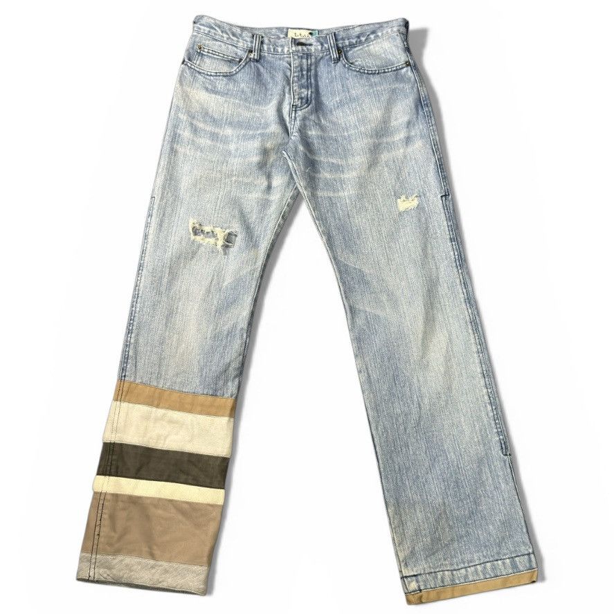 14th Addiction 🔥Japanese Double Layer Ttu Knit Distressed Denim y2k Style Size US 30 / EU 46 - 2 Thumbnail