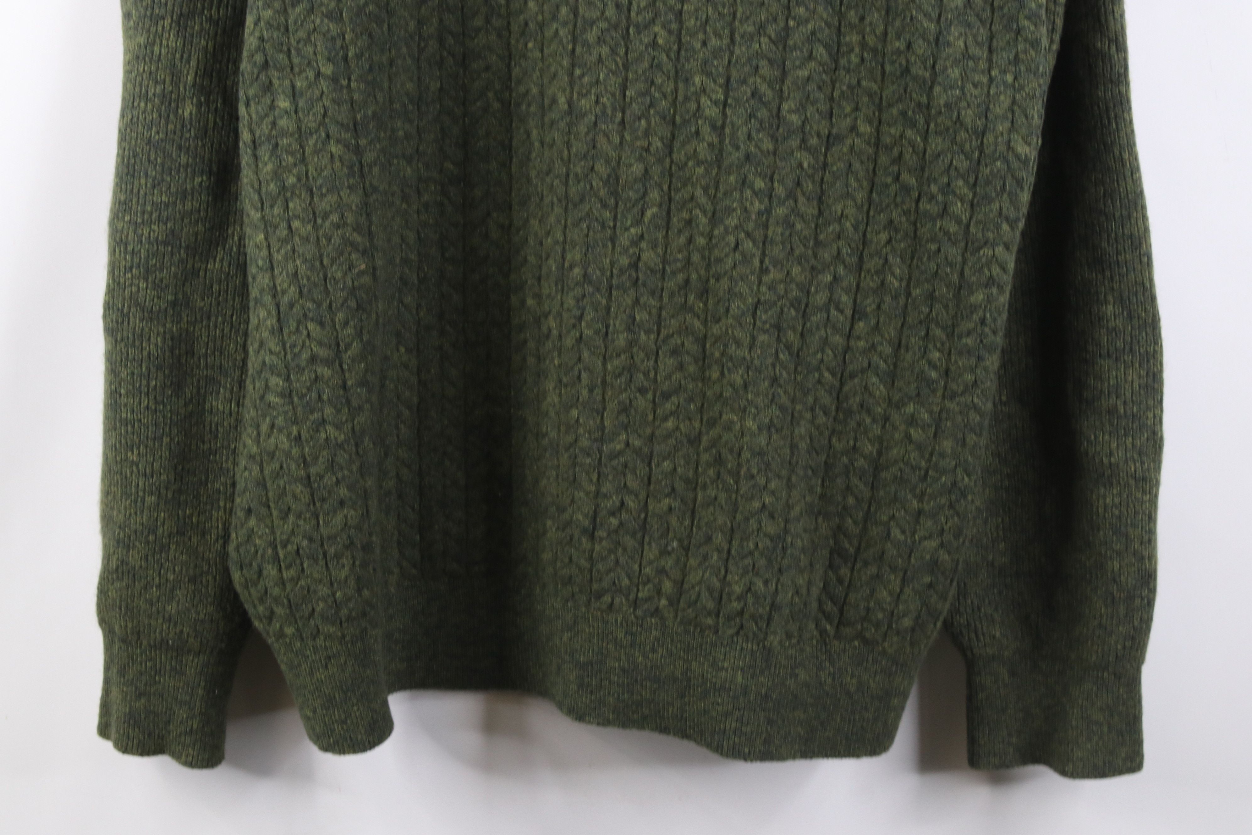 Esprit Vintage Y2K Esprit Blend Ribbed Cable Knit Sweater Green Size US XL / EU 56 / 4 - 3 Thumbnail