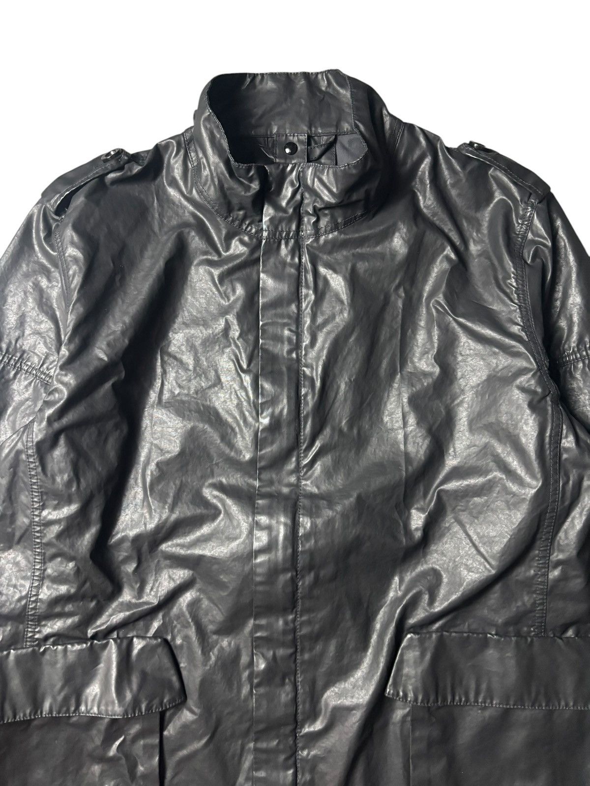 Hugo Boss 2000s Hugo Boss Orange Label 3D Pocket Waxed Jacket Size US L / EU 52-54 / 3 - 3 Thumbnail