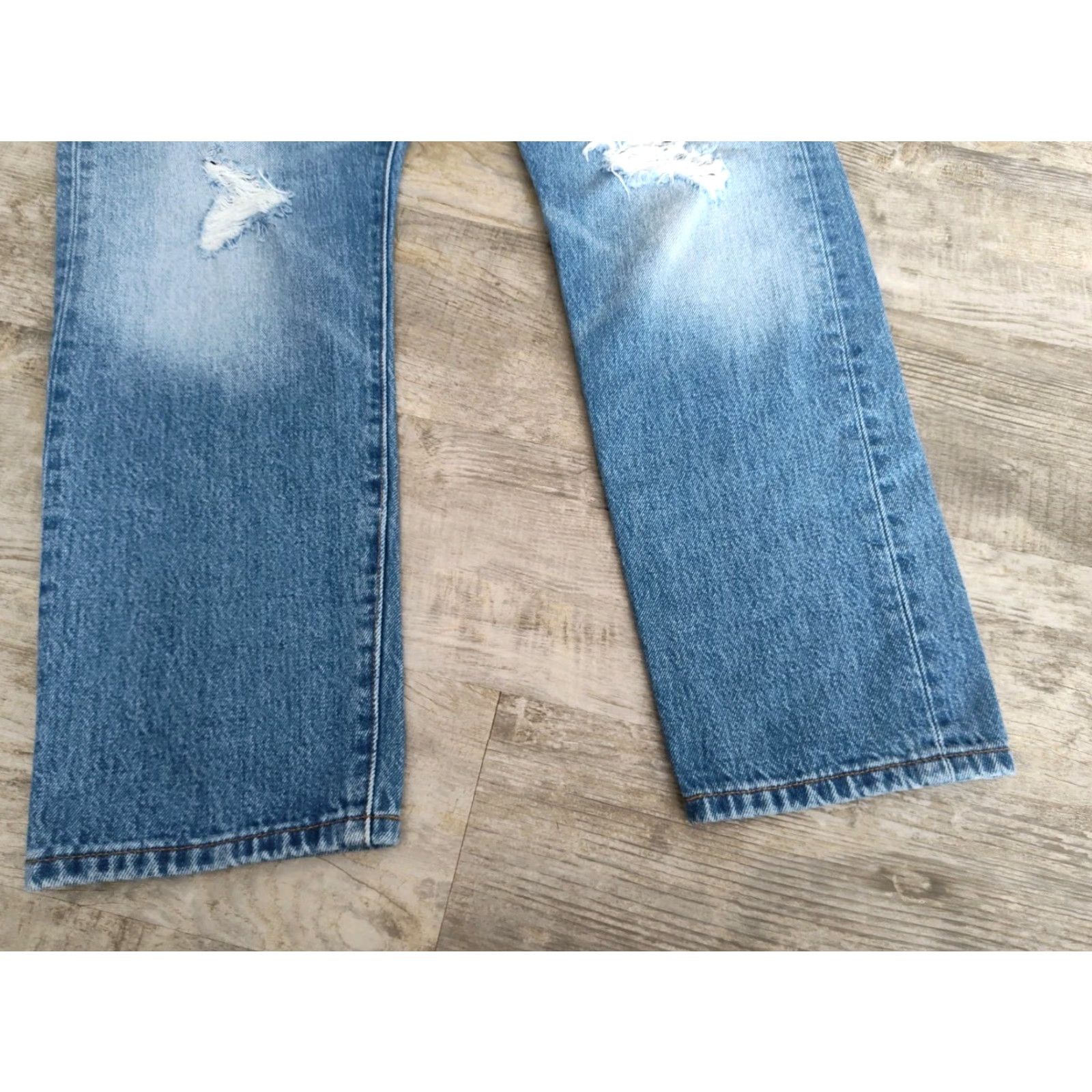 Levi's VINTAGE Levi's 501 CT Jeans Women 35x28 Button Fly Distressed Blue Jeans Regular Fit 5-Pocket Denim Spirit: Biker Grunge Mens Size 24" / US 00 / IT 34 - 2 Thumbnail