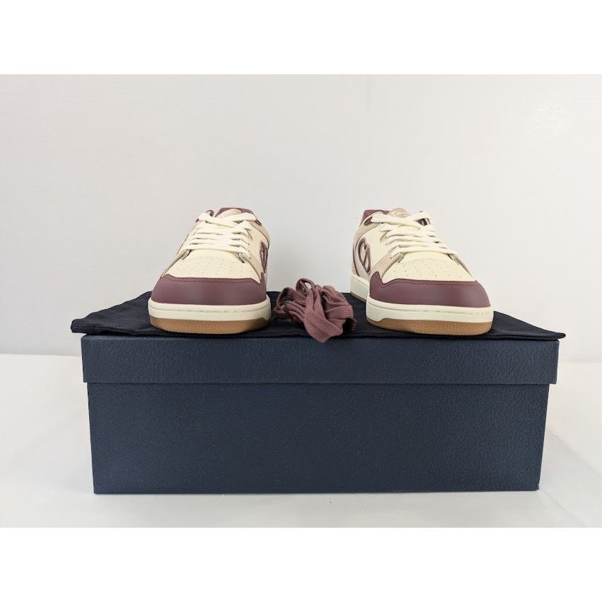 Dior o1rshd1 Leather Low Top Sneaker in Beige / Viole Size US 10 / EU 43 - 19 Thumbnail
